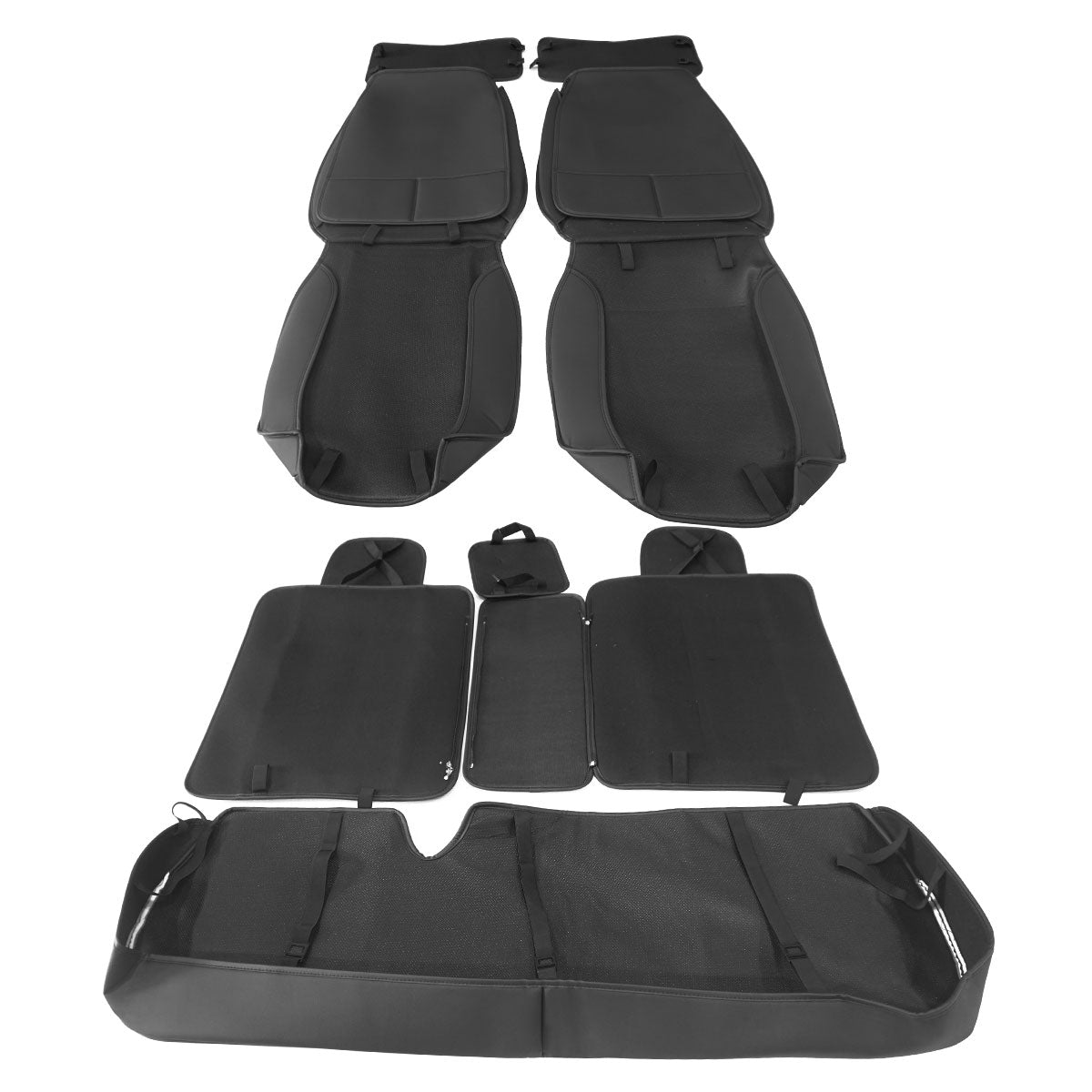 2007-2025 Jeep Wrangler JK JL Leather Car Seat Cover w/ Pocket