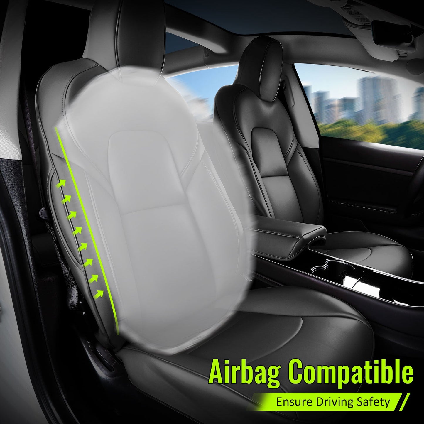 2017-2023 Tesla Model 3 Front Rear 5-Seat Seat Covers Leather