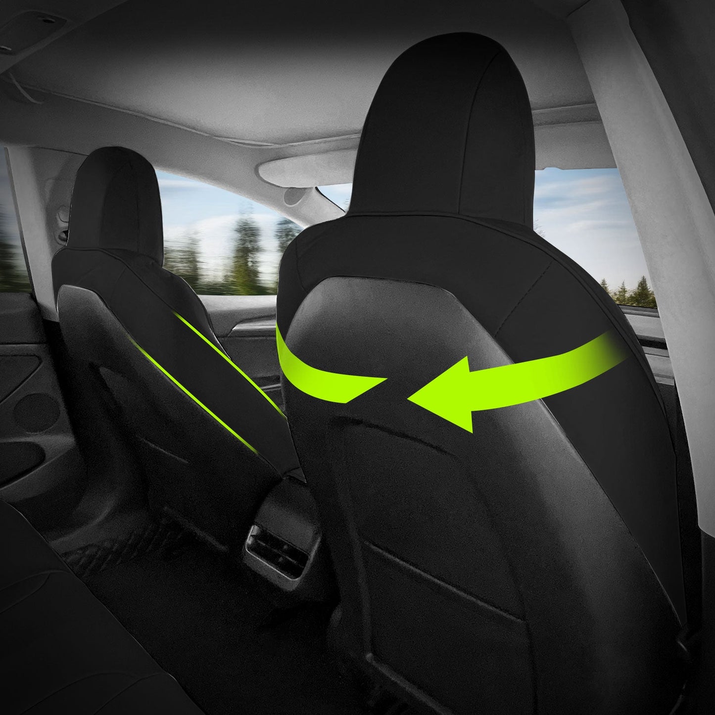 2017-2023 Tesla Model 3 Front Rear 5-Seat Seat Covers Leather