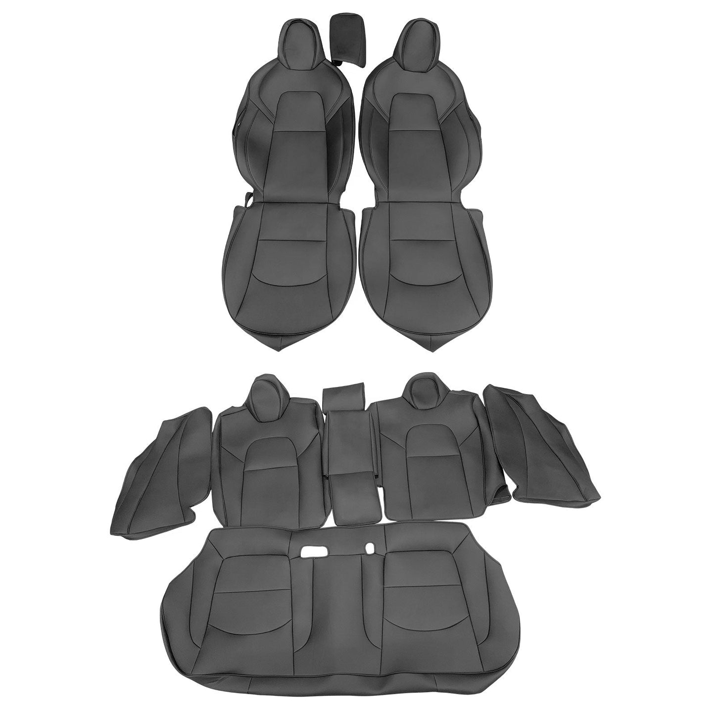 2017-2023 Tesla Model 3 Front Rear 5-Seat Seat Covers Leather
