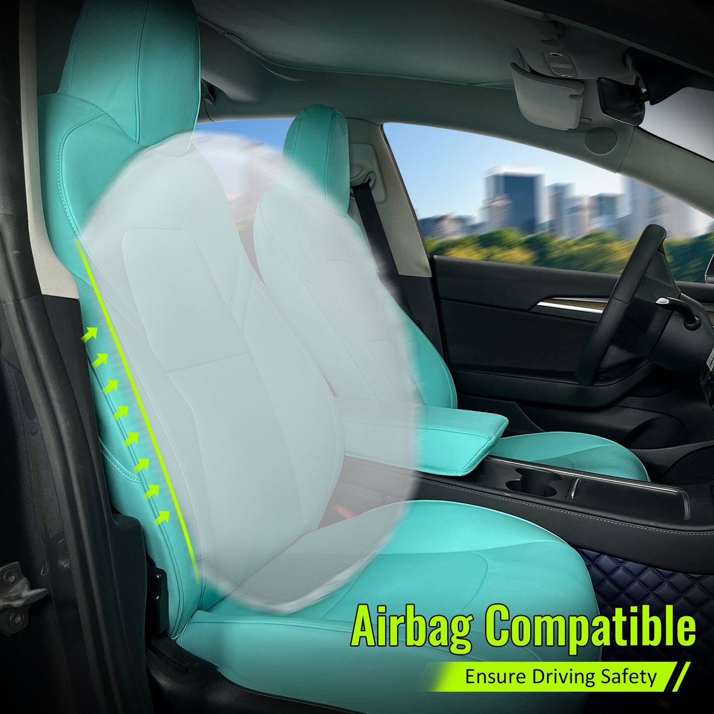 2017-2023 Tesla Model 3 Front Rear 5-Seat Seat Covers Leather