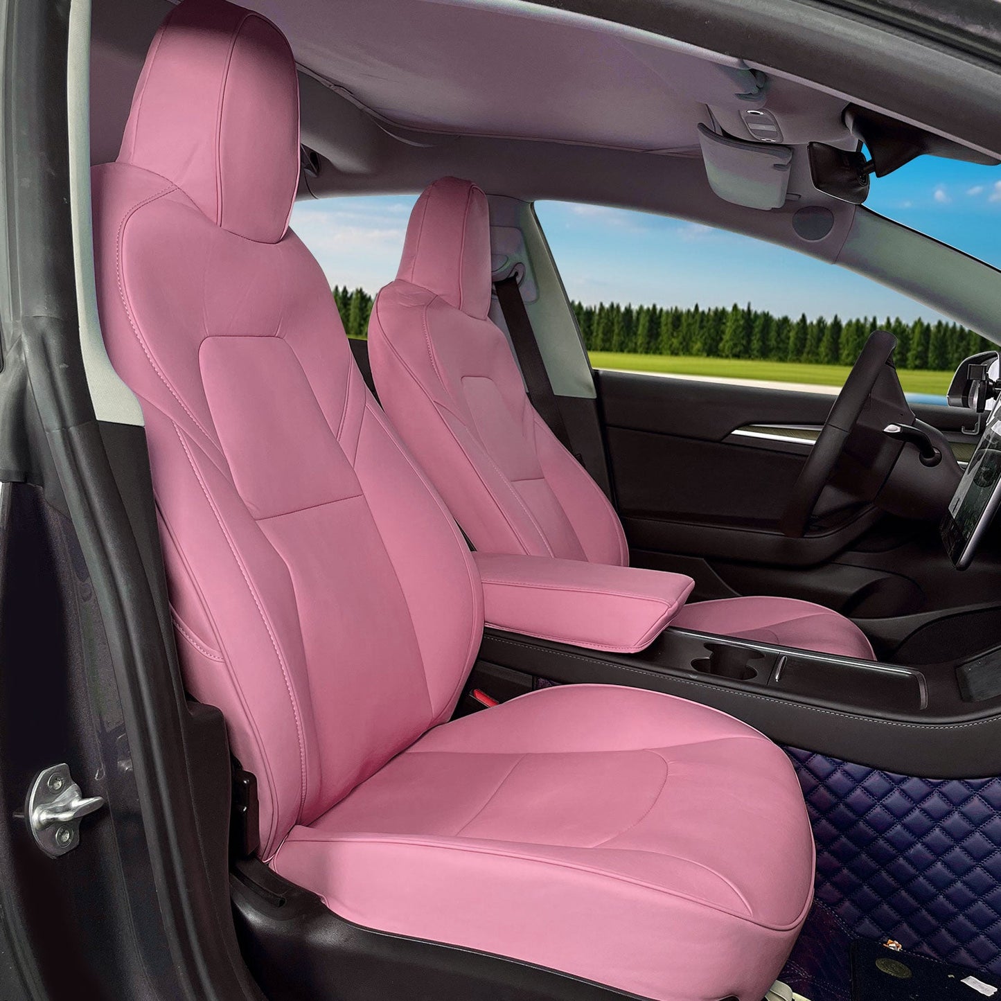 2017-2023 Tesla Model 3 Front Rear 5-Seat Seat Covers Leather
