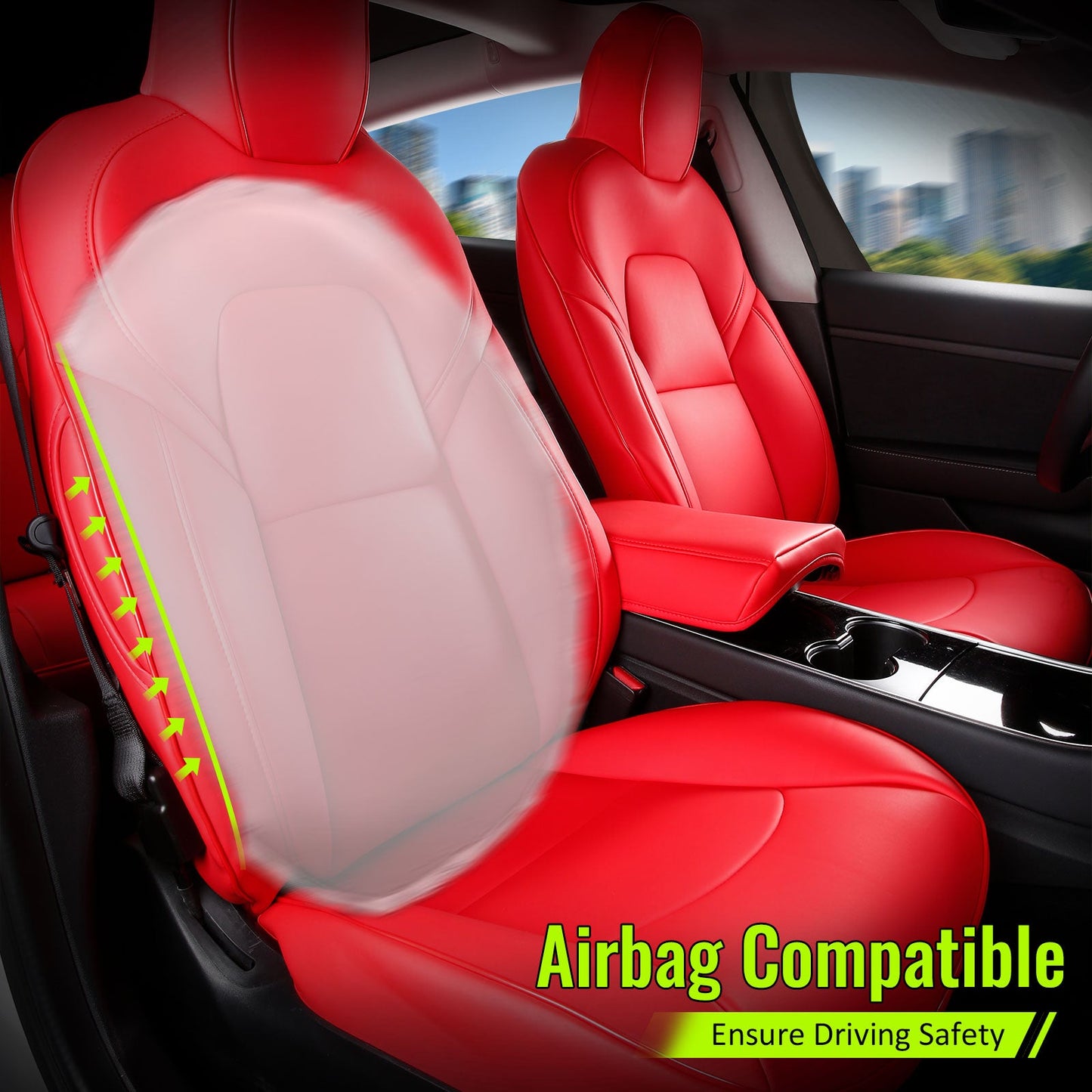 2017-2023 Tesla Model 3 Front Rear 5-Seat Seat Covers Leather