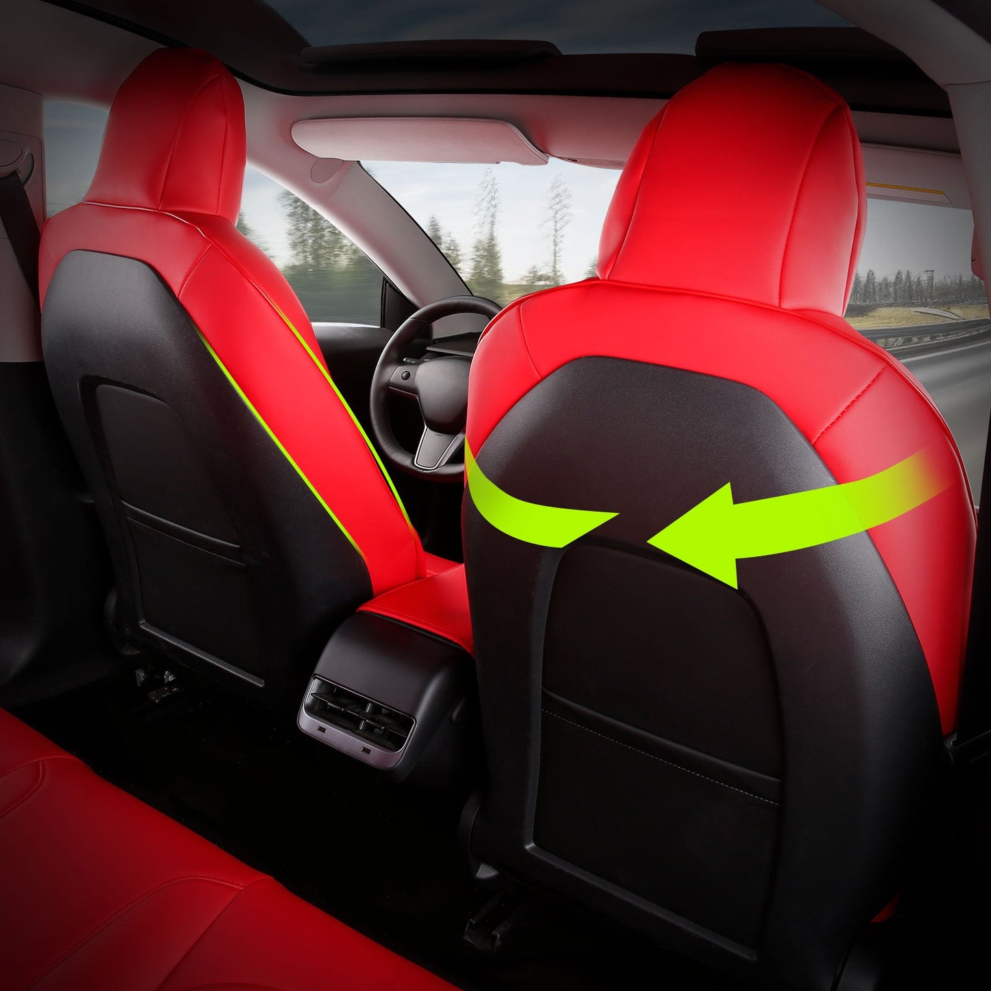 2017-2023 Tesla Model 3 Front Rear 5-Seat Seat Covers Leather