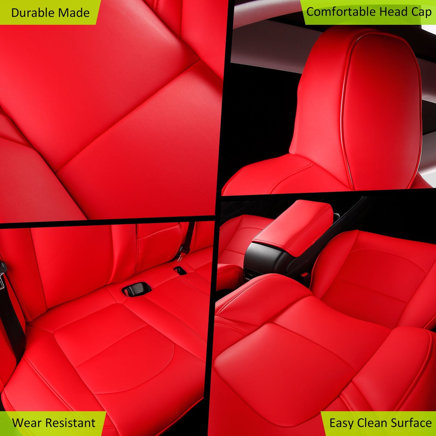 2017-2023 Tesla Model 3 Front Rear 5-Seat Seat Covers Leather