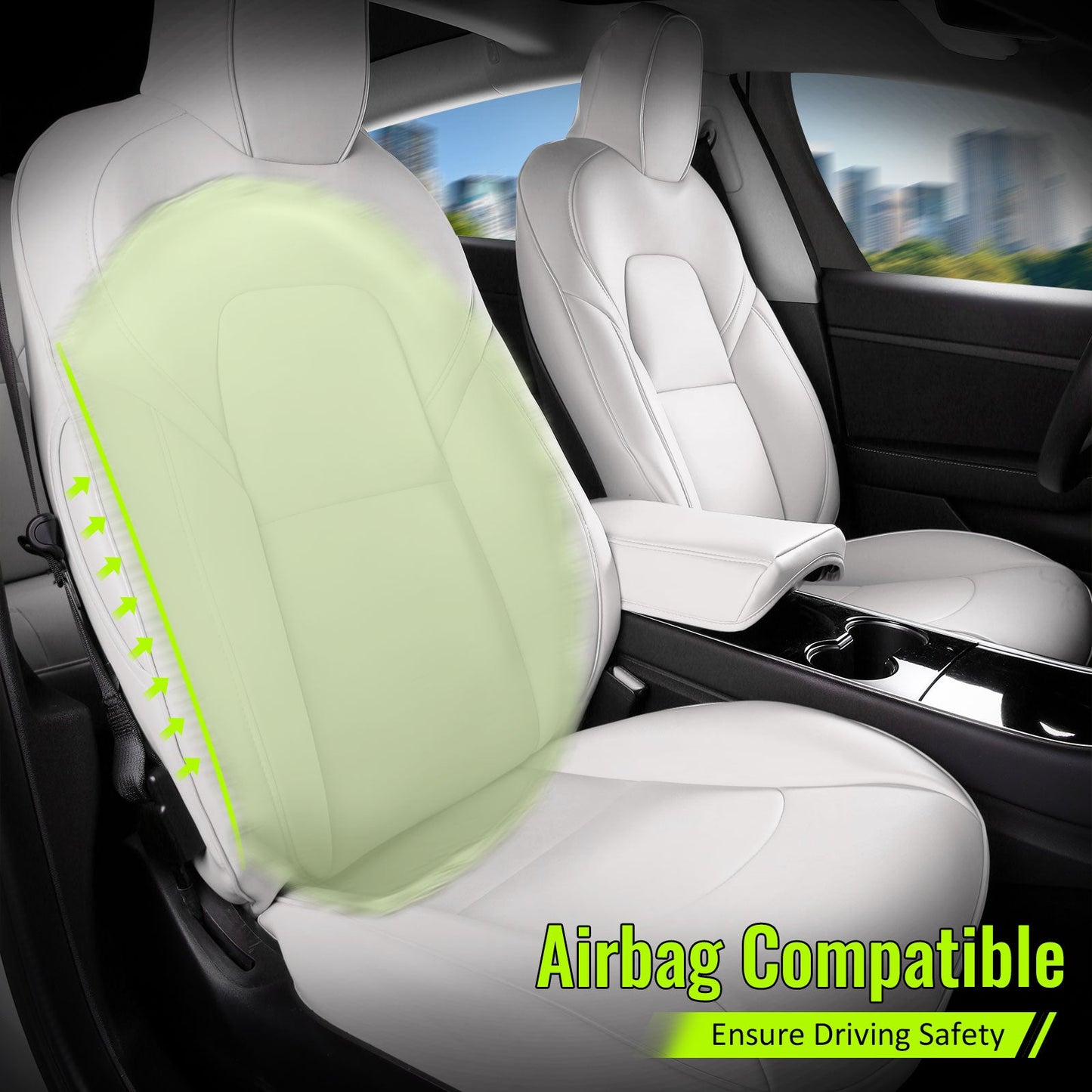 2017-2023 Tesla Model 3 Front Rear 5-Seat Seat Covers Leather