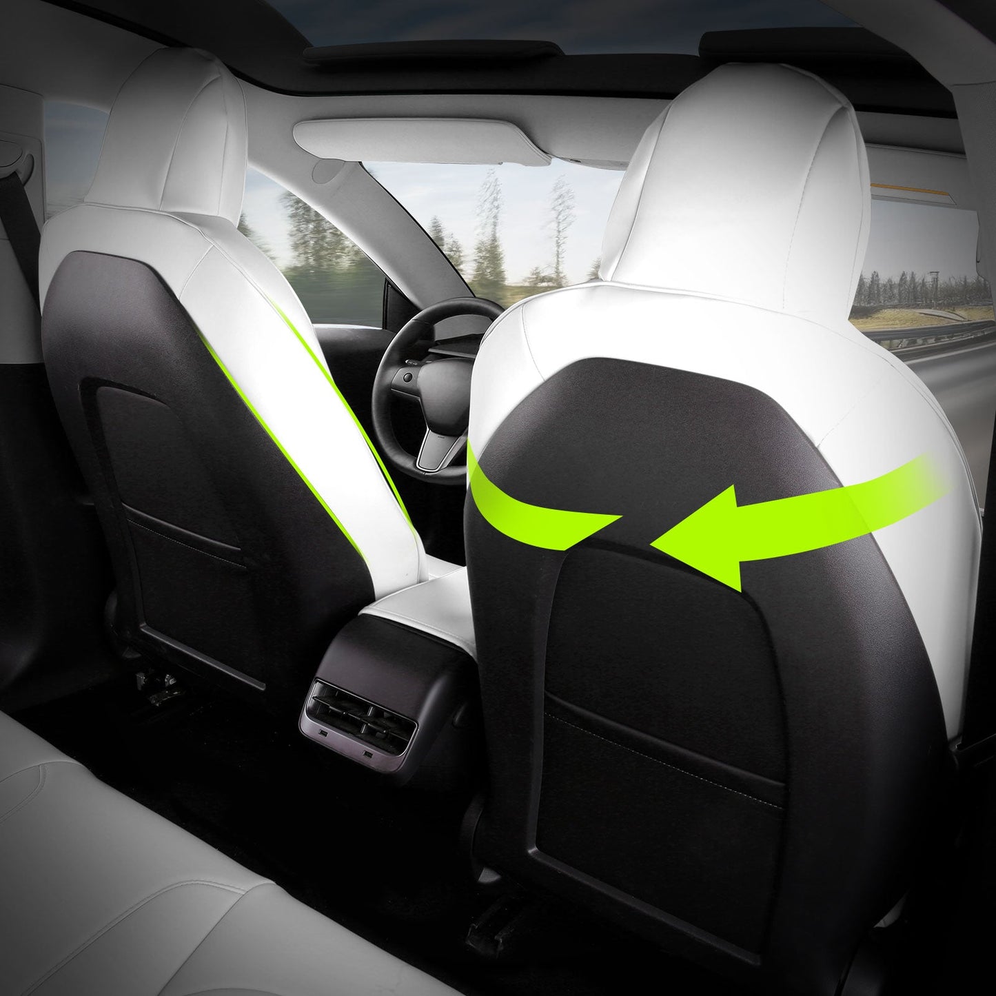 2017-2023 Tesla Model 3 Front Rear 5-Seat Seat Covers Leather