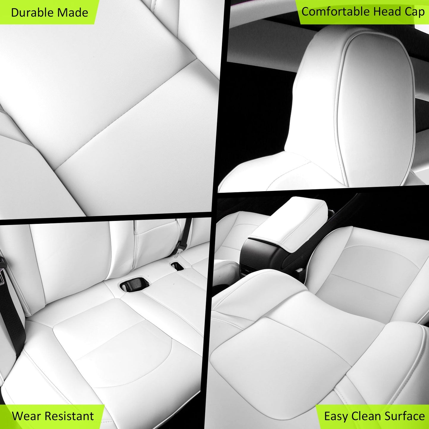 2017-2023 Tesla Model 3 Front Rear 5-Seat Seat Covers Leather
