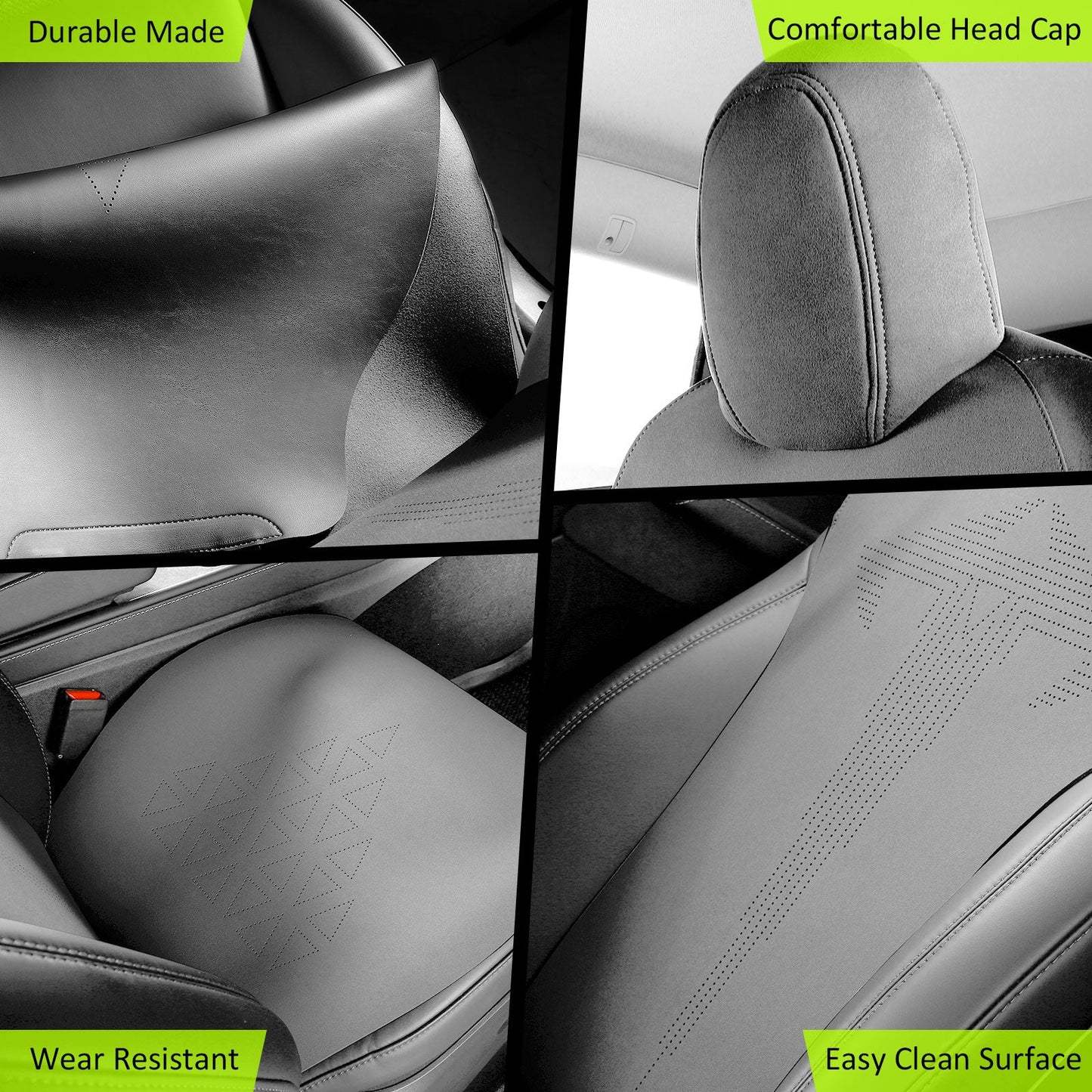 2017-2023 Tesla Model 3 Seat Covers Cushions V1 Suede Leather