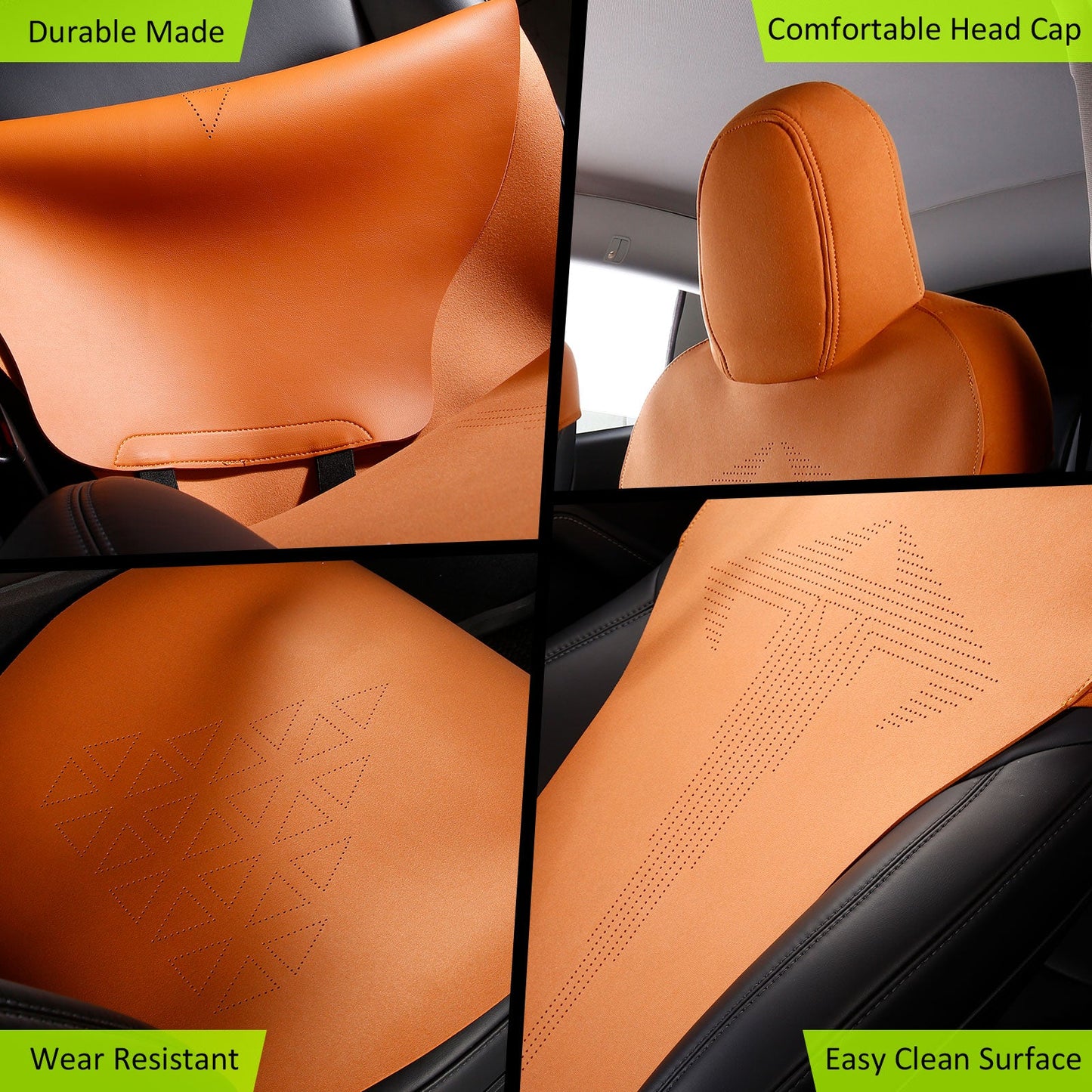 2017-2023 Tesla Model 3 Seat Covers Cushions V1 Suede Leather
