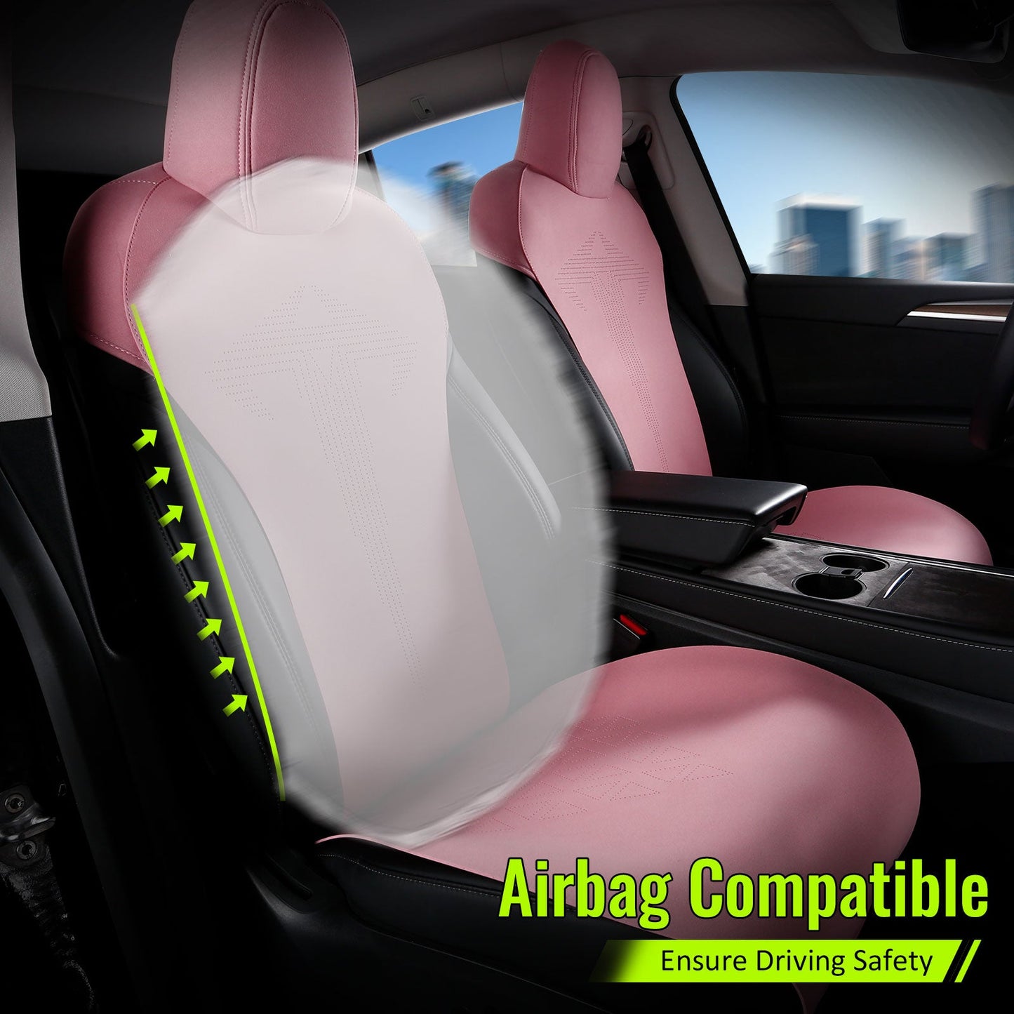 2017-2023 Tesla Model 3 Seat Covers Cushions V1 Suede Leather