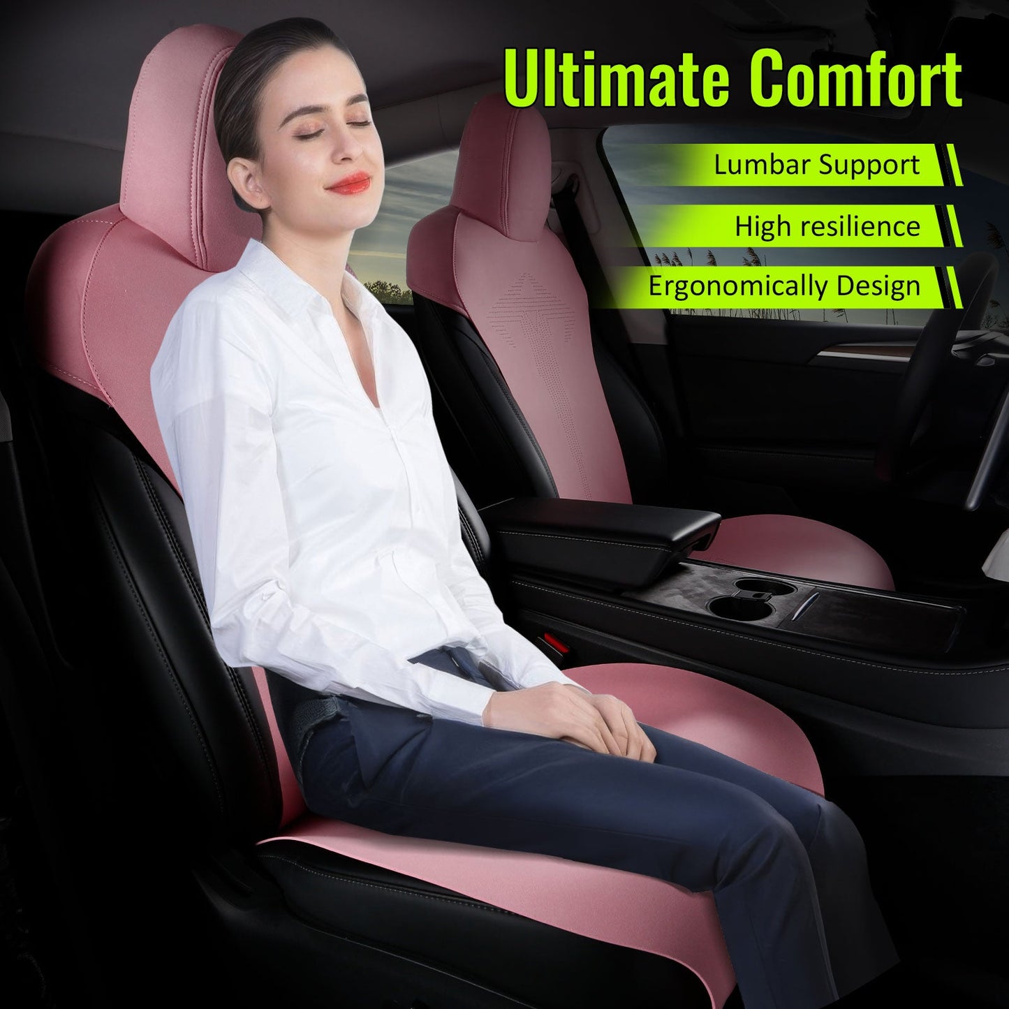 2017-2023 Tesla Model 3 Seat Covers Cushions V1 Suede Leather
