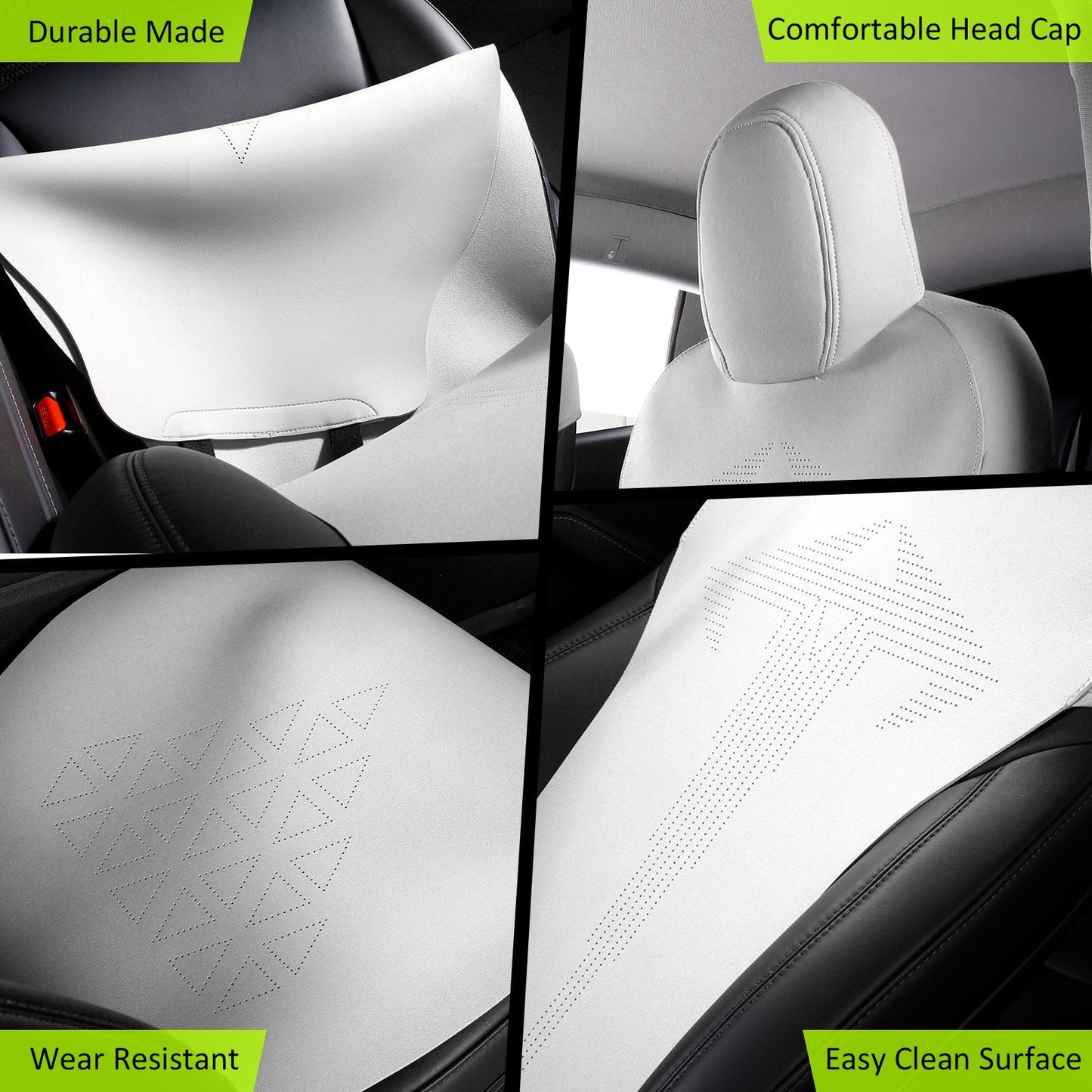 2017-2023 Tesla Model 3 Seat Covers Cushions V1 Suede Leather
