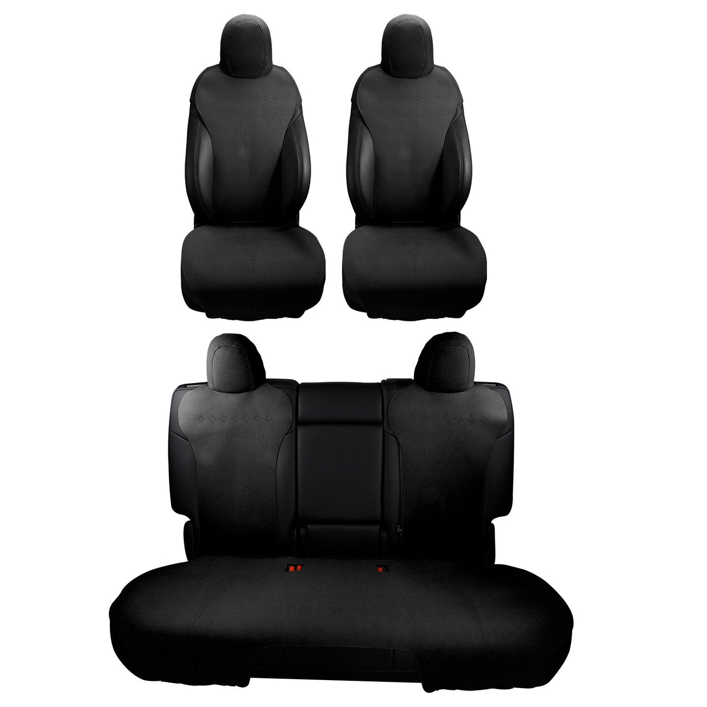 2017-2023 Tesla Model 3 Seat Covers Cushions V2 Suede Leather