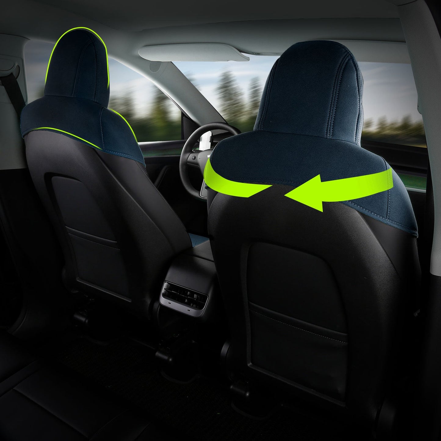 2017-2023 Tesla Model 3 Seat Covers Cushions V2 Suede Leather