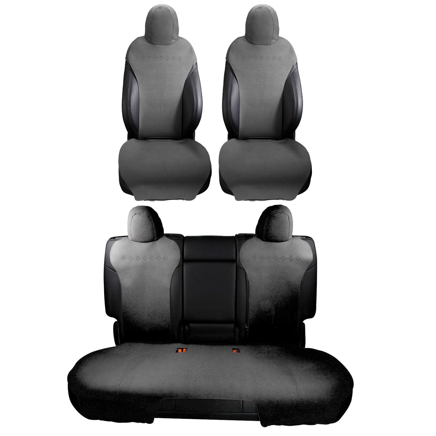 2017-2023 Tesla Model 3 Seat Covers Cushions V2 Suede Leather