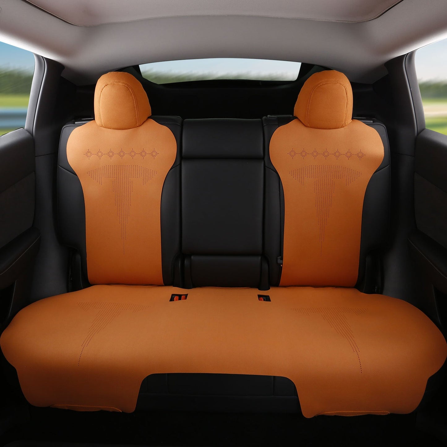 2017-2023 Tesla Model 3 Seat Covers Cushions V2 Suede Leather