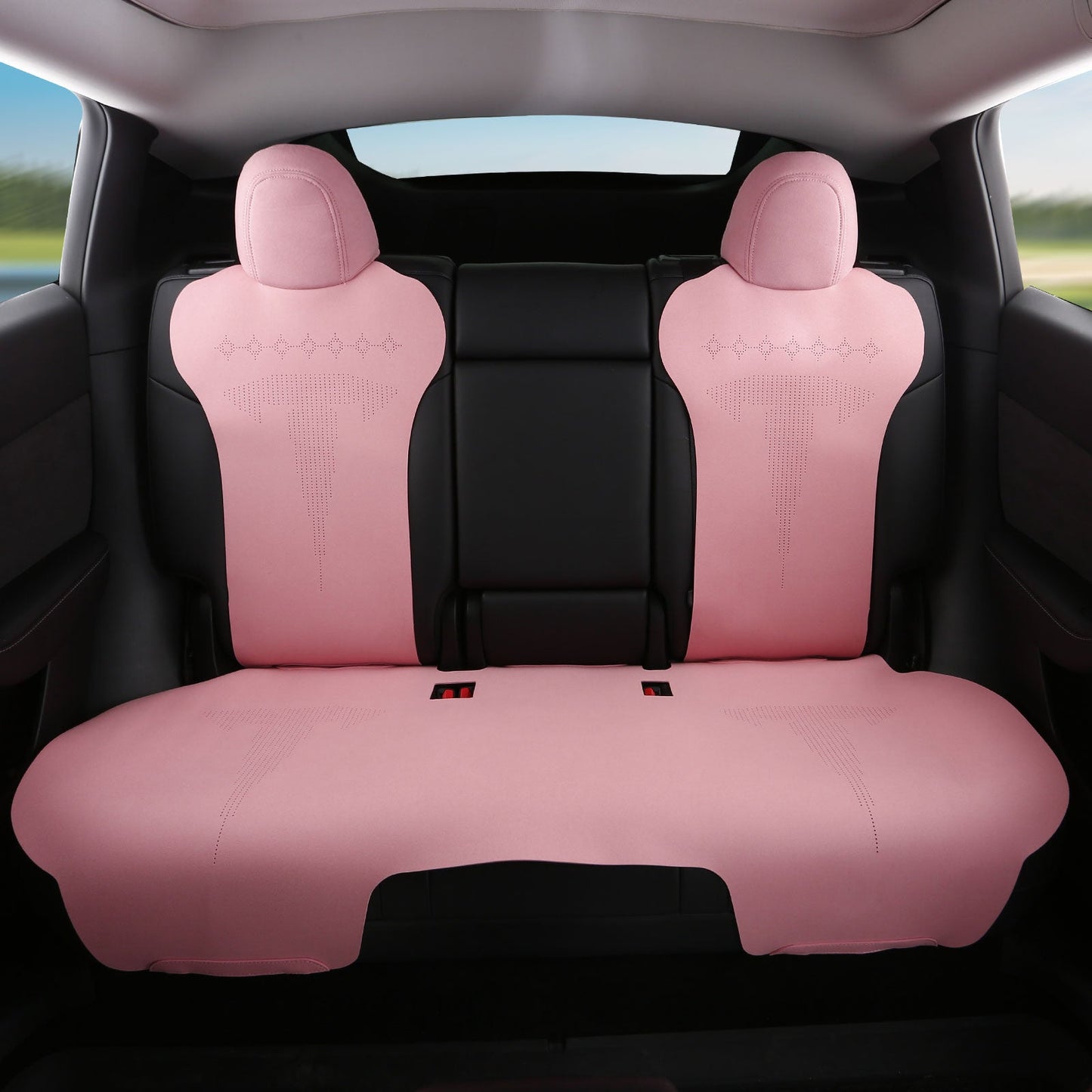 2017-2023 Tesla Model 3 Seat Covers Cushions V2 Suede Leather