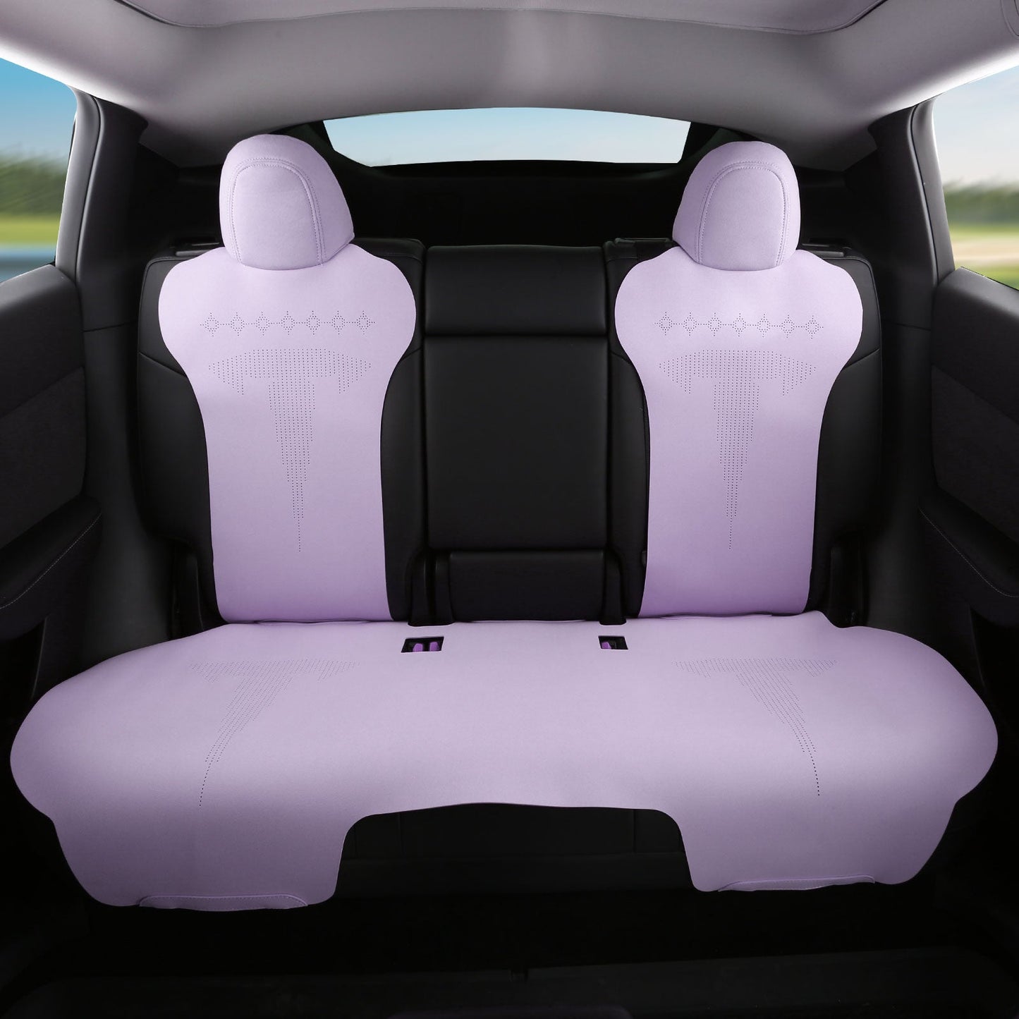 2017-2023 Tesla Model 3 Seat Covers Cushions V2 Suede Leather