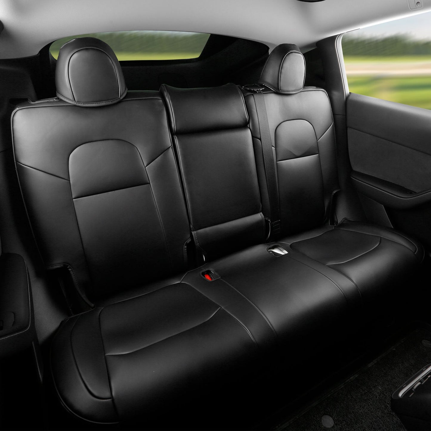 2020-2024 Tesla Model Y Front Rear 5-Seat Seat Covers Leather