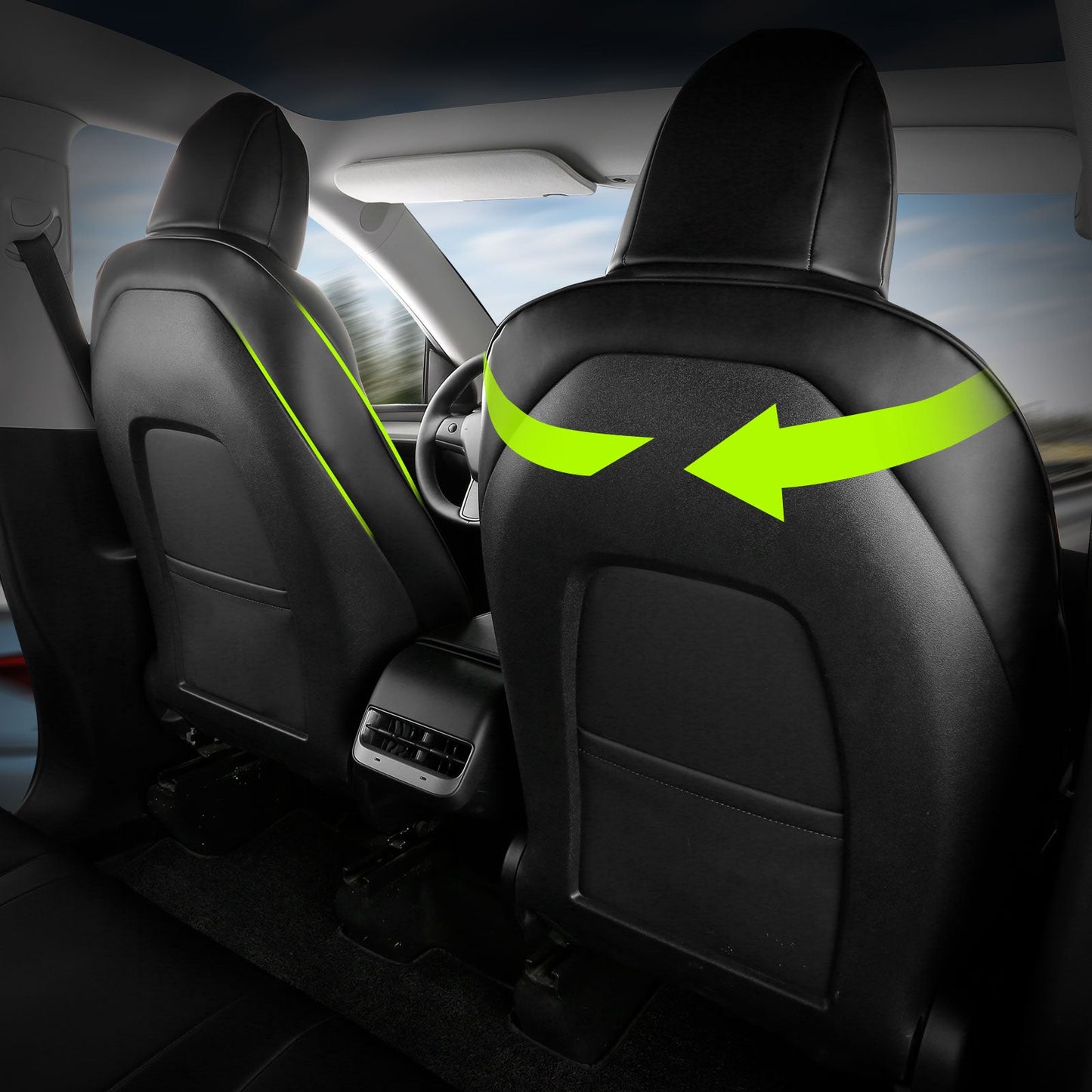 2020-2024 Tesla Model Y Front Rear 5-Seat Seat Covers Leather