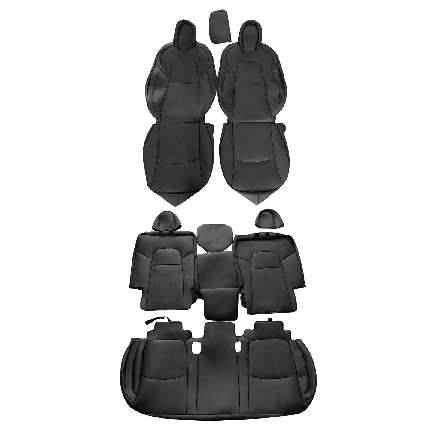 2020-2024 Tesla Model Y Front Rear 5-Seat Seat Covers Leather