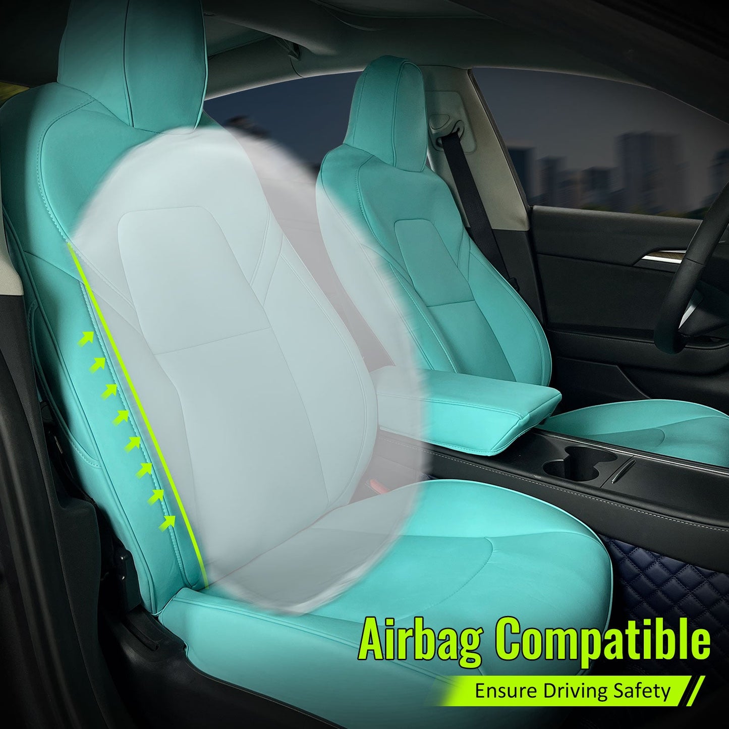 2020-2024 Tesla Model Y Front Rear 5-Seat Seat Covers Leather