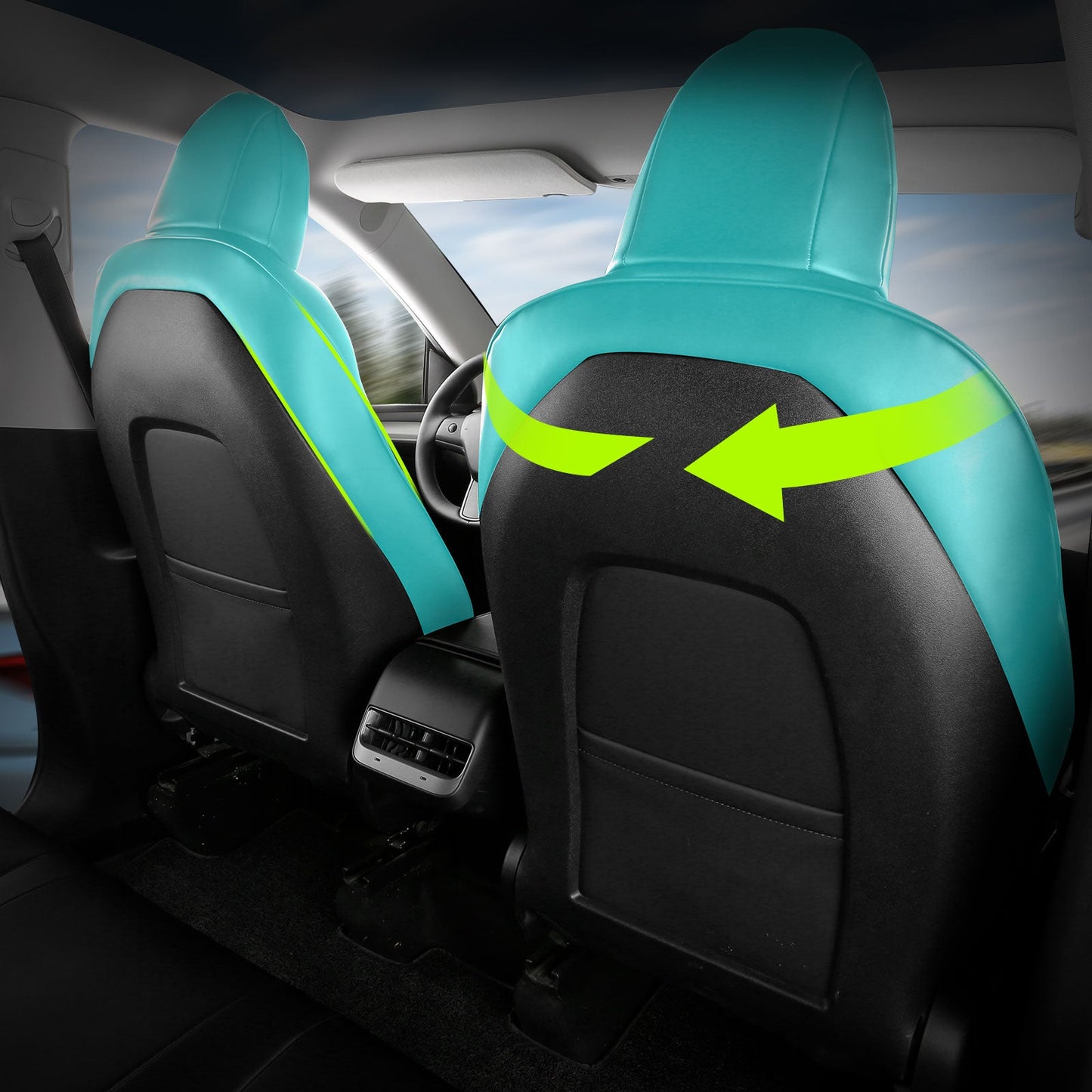 2020-2024 Tesla Model Y Front Rear 5-Seat Seat Covers Leather