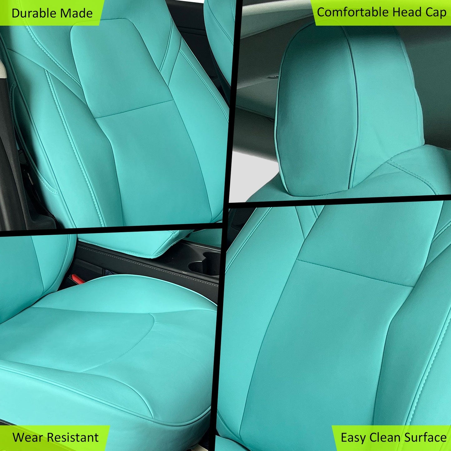 2020-2024 Tesla Model Y Front Rear 5-Seat Seat Covers Leather
