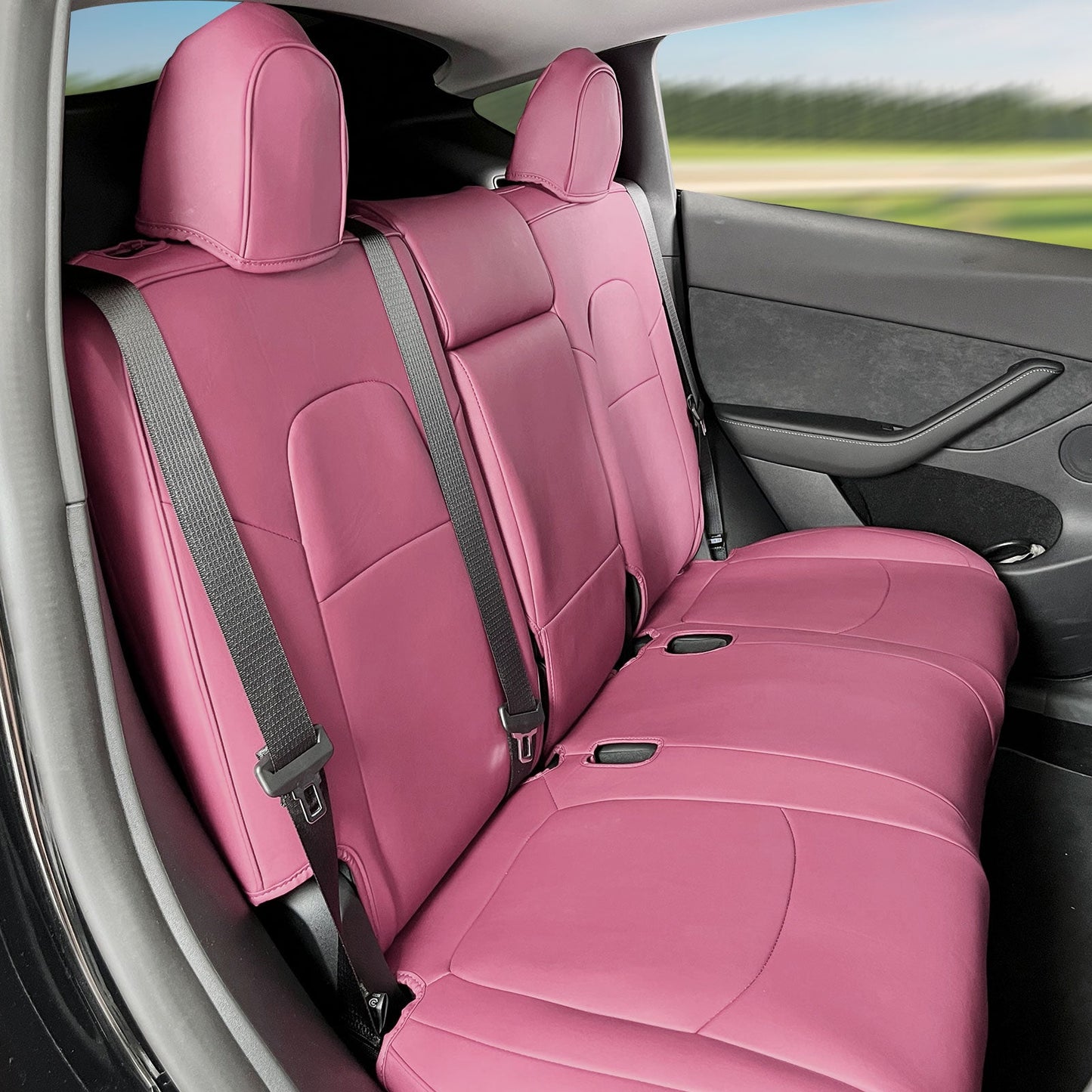 2020-2024 Tesla Model Y Front Rear 5-Seat Seat Covers Leather