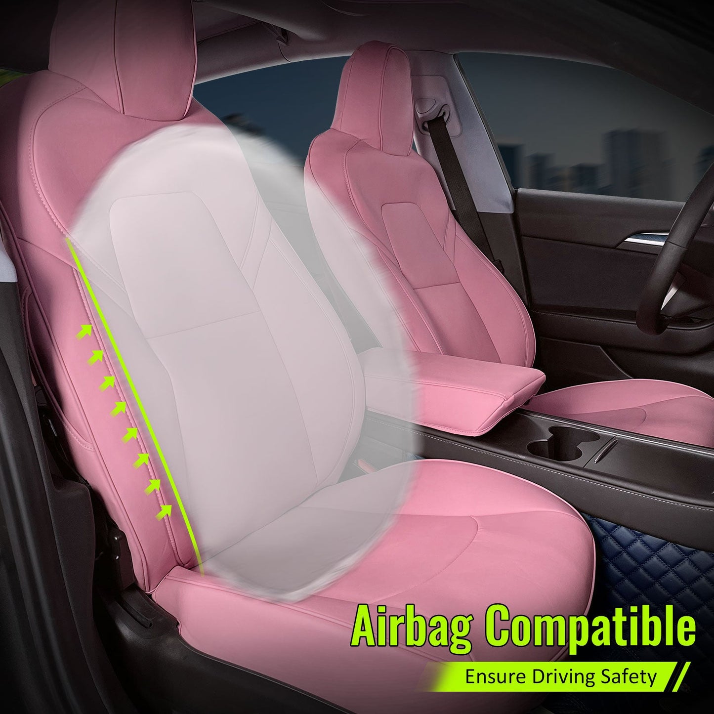 2020-2024 Tesla Model Y Front Rear 5-Seat Seat Covers Leather