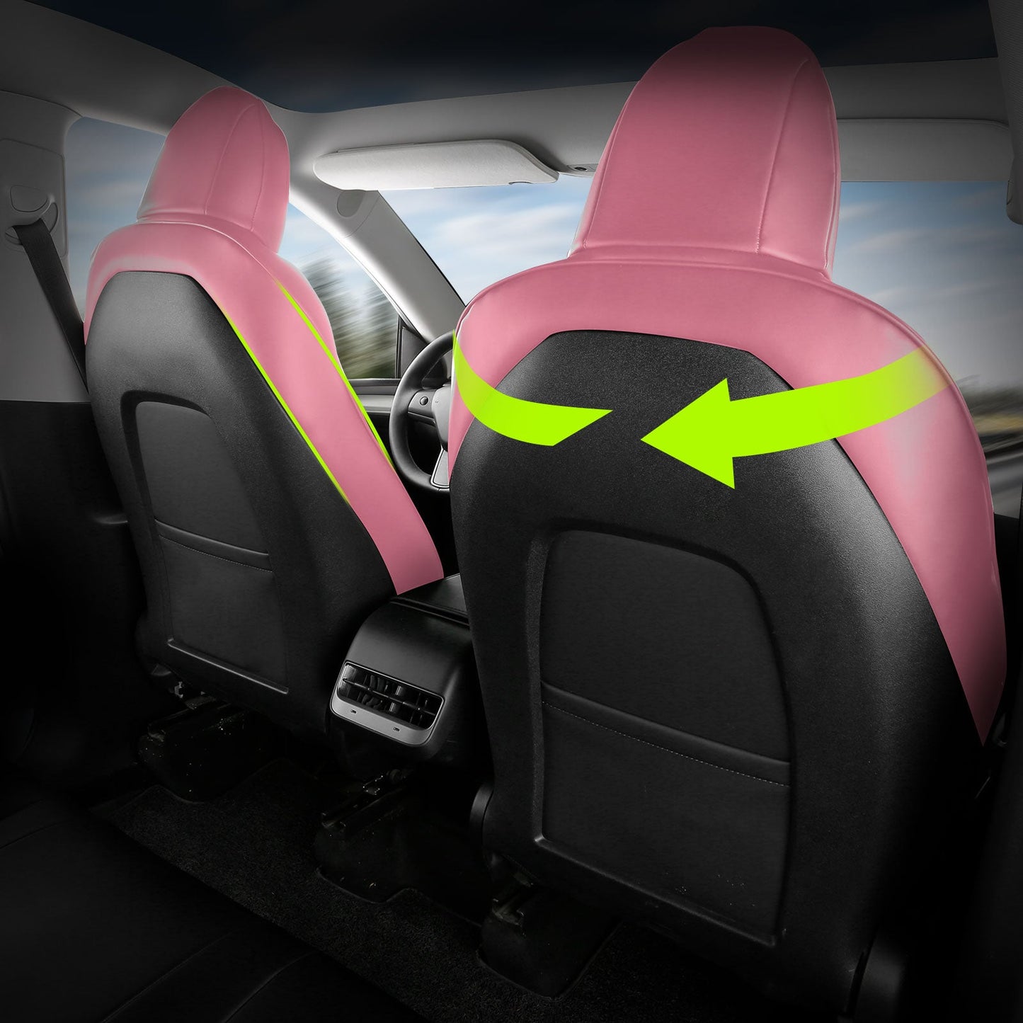 2020-2024 Tesla Model Y Front Rear 5-Seat Seat Covers Leather
