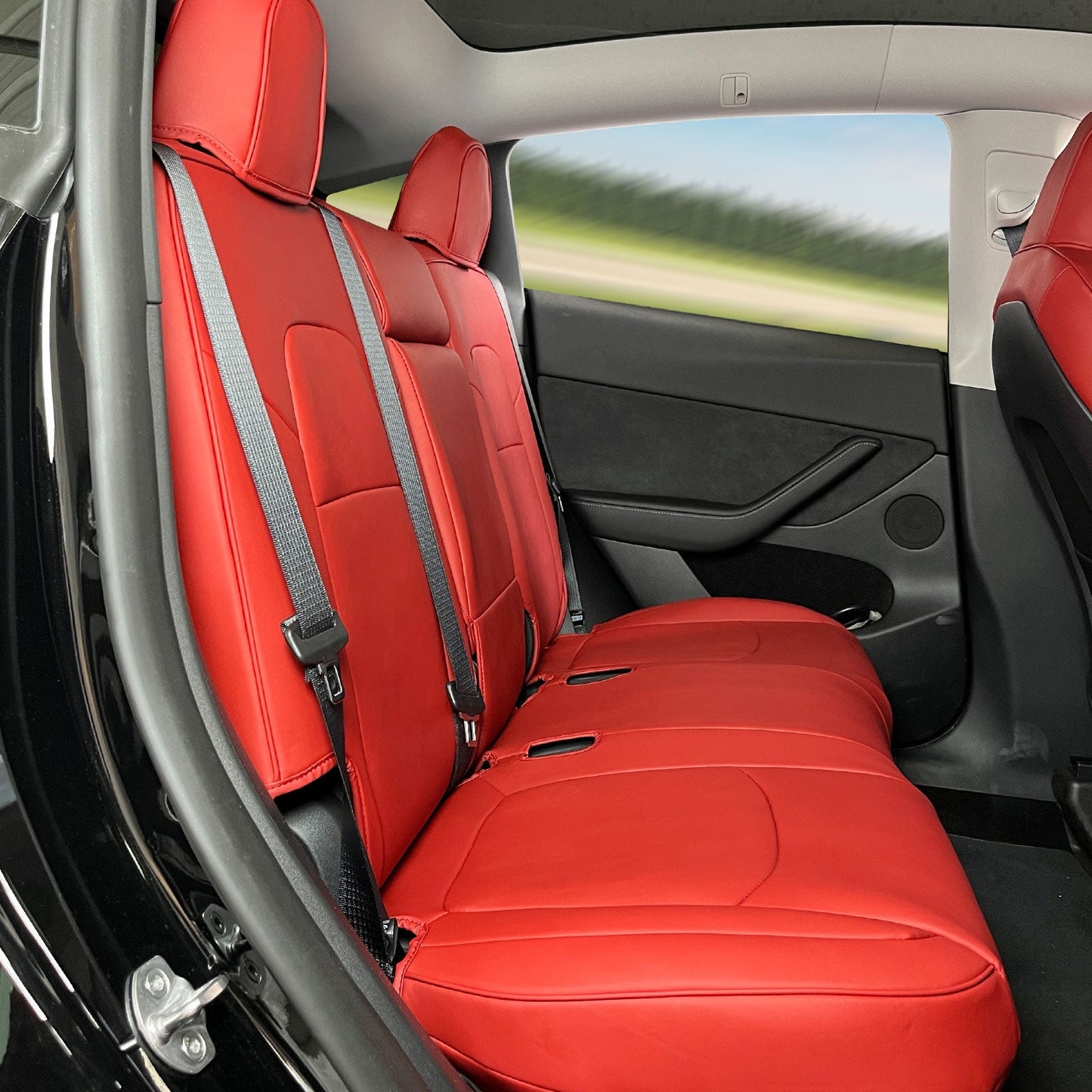 2020-2024 Tesla Model Y Front Rear 5-Seat Seat Covers Leather