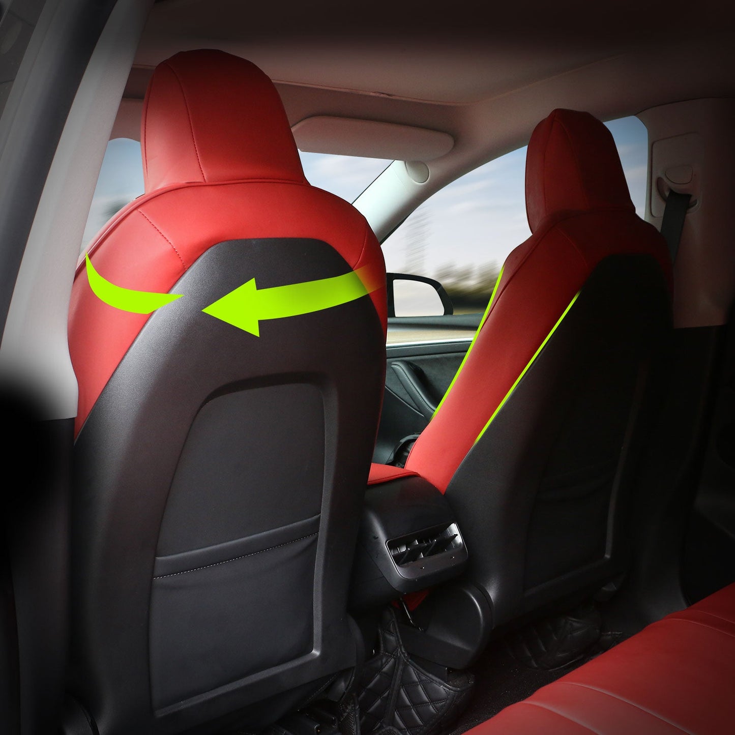 2020-2024 Tesla Model Y Front Rear 5-Seat Seat Covers Leather