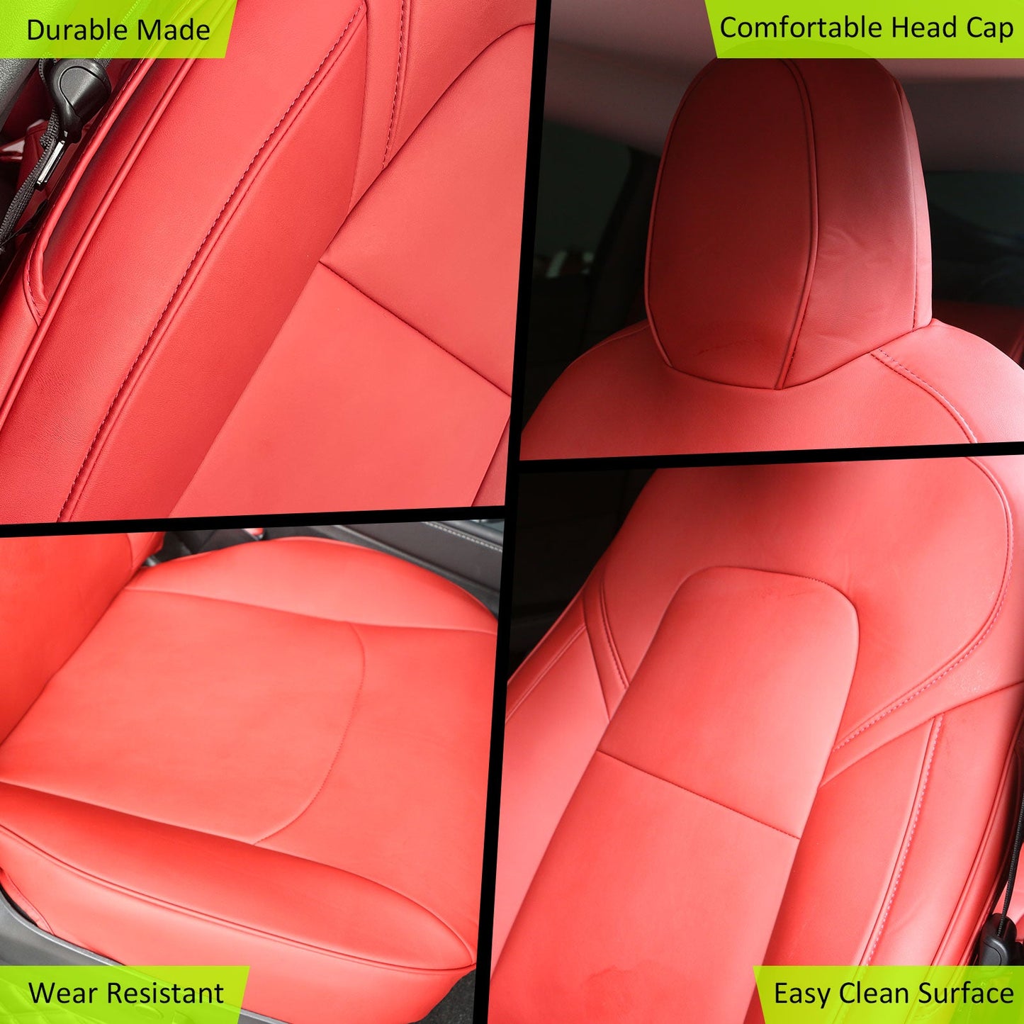 2020-2024 Tesla Model Y Front Rear 5-Seat Seat Covers Leather