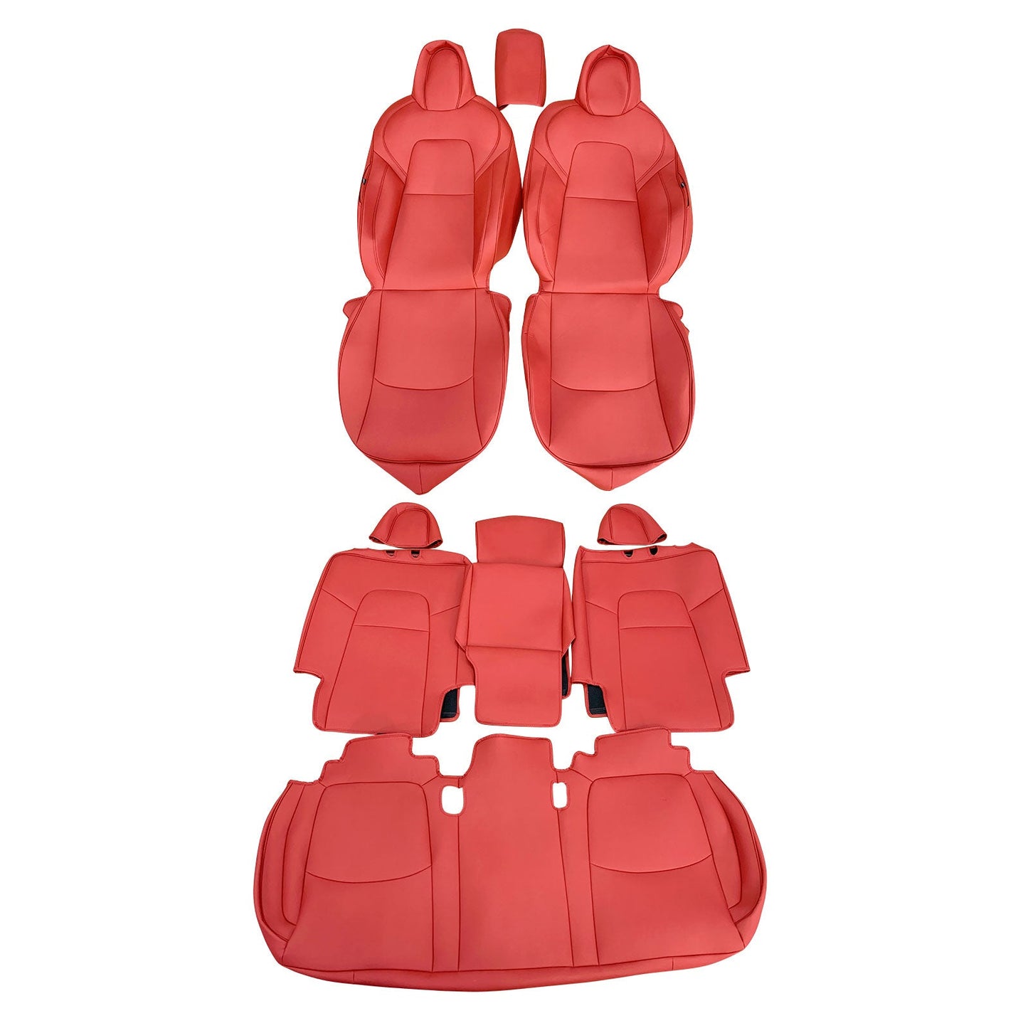 2020-2024 Tesla Model Y Front Rear 5-Seat Seat Covers Leather