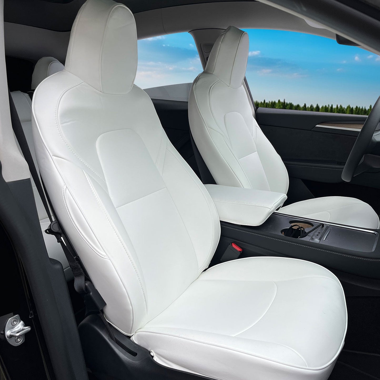 2020-2024 Tesla Model Y Front Rear 5-Seat Seat Covers Leather