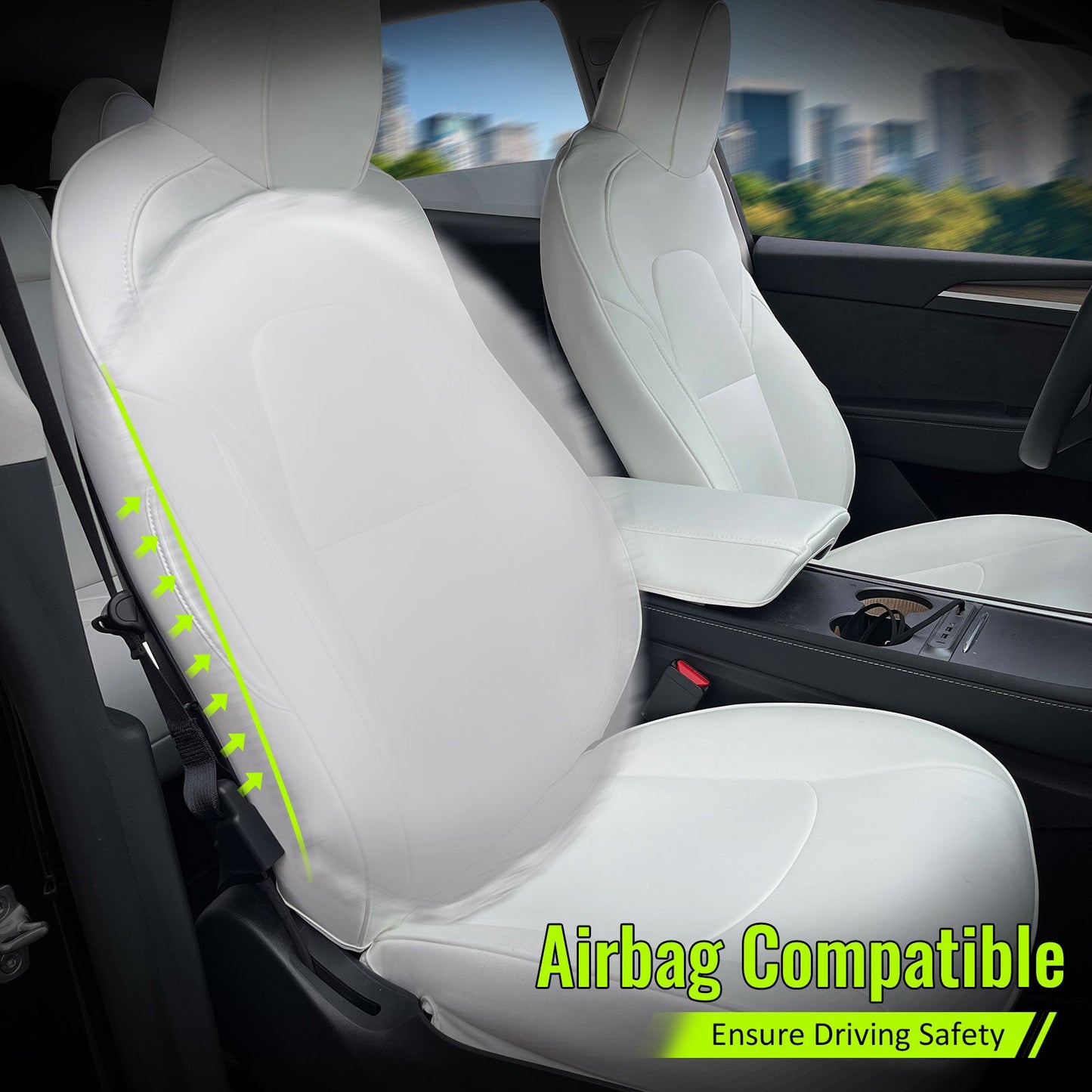 2020-2024 Tesla Model Y Front Rear 5-Seat Seat Covers Leather