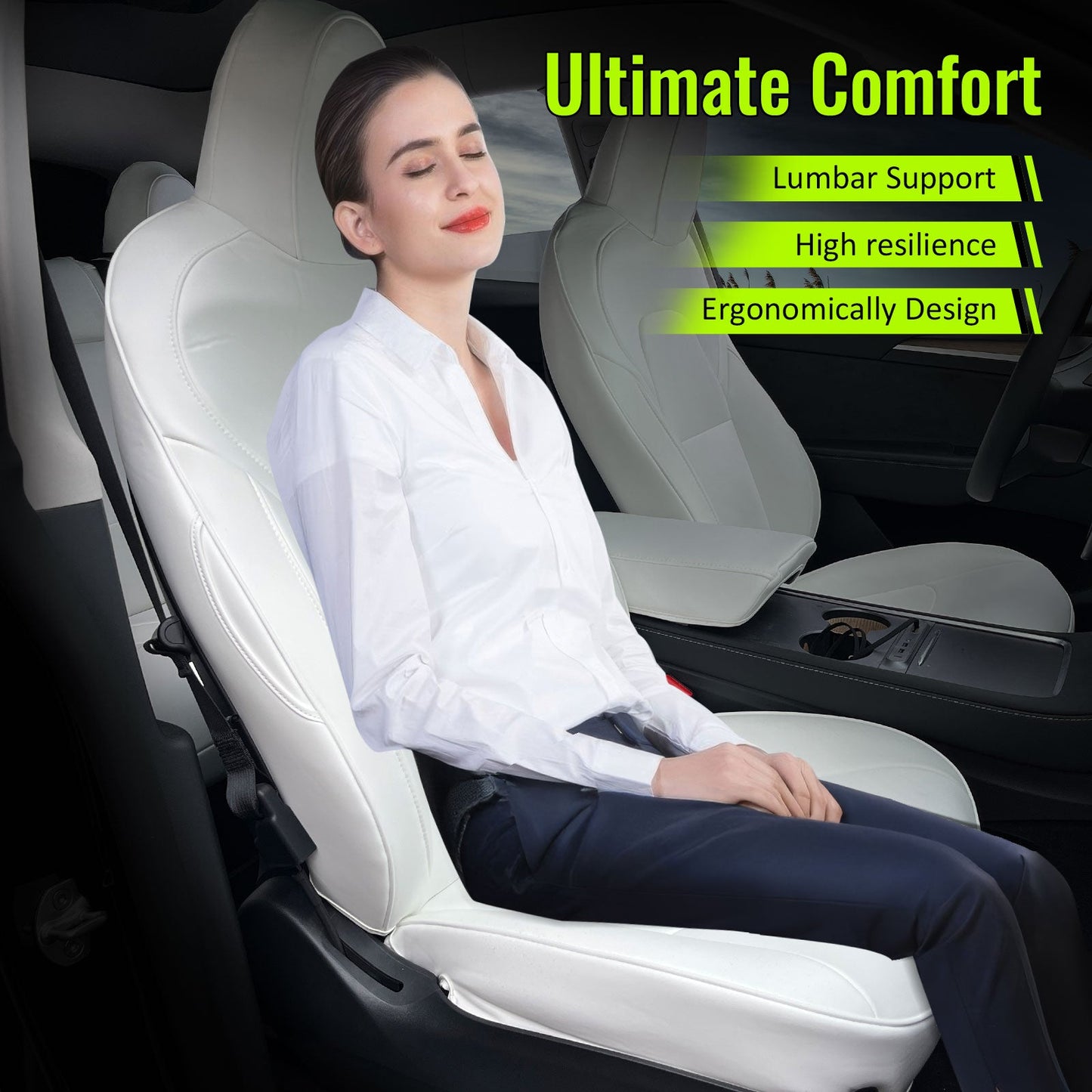 2020-2024 Tesla Model Y Front Rear 5-Seat Seat Covers Leather