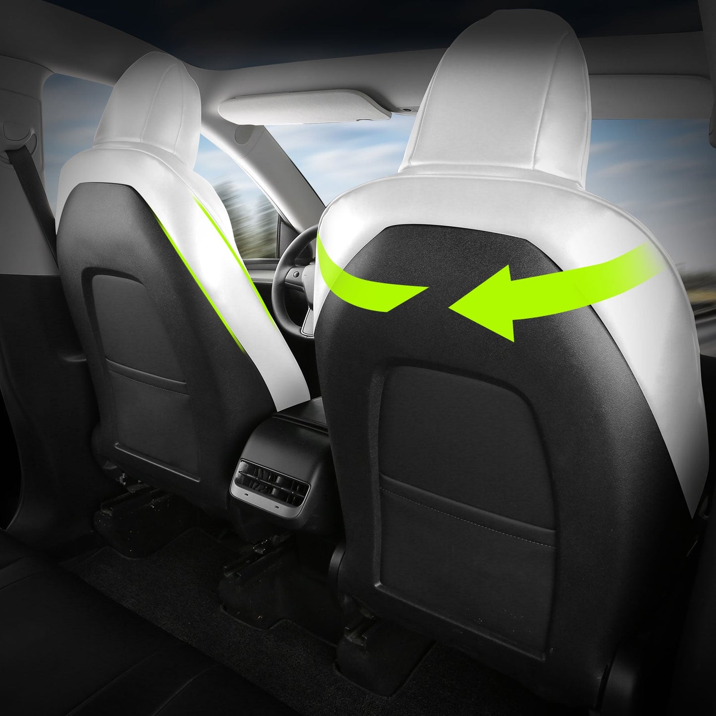 2020-2024 Tesla Model Y Front Rear 5-Seat Seat Covers Leather