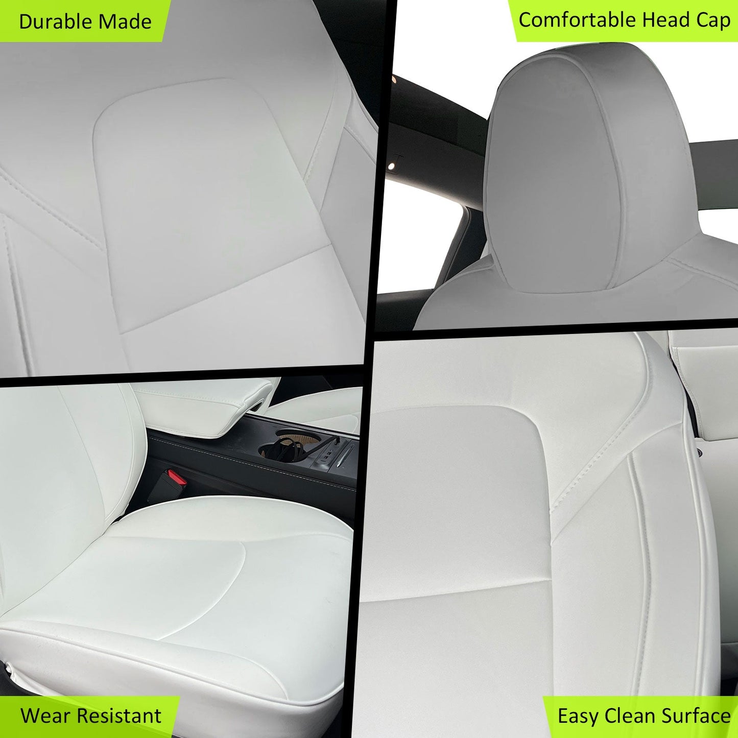 2020-2024 Tesla Model Y Front Rear 5-Seat Seat Covers Leather