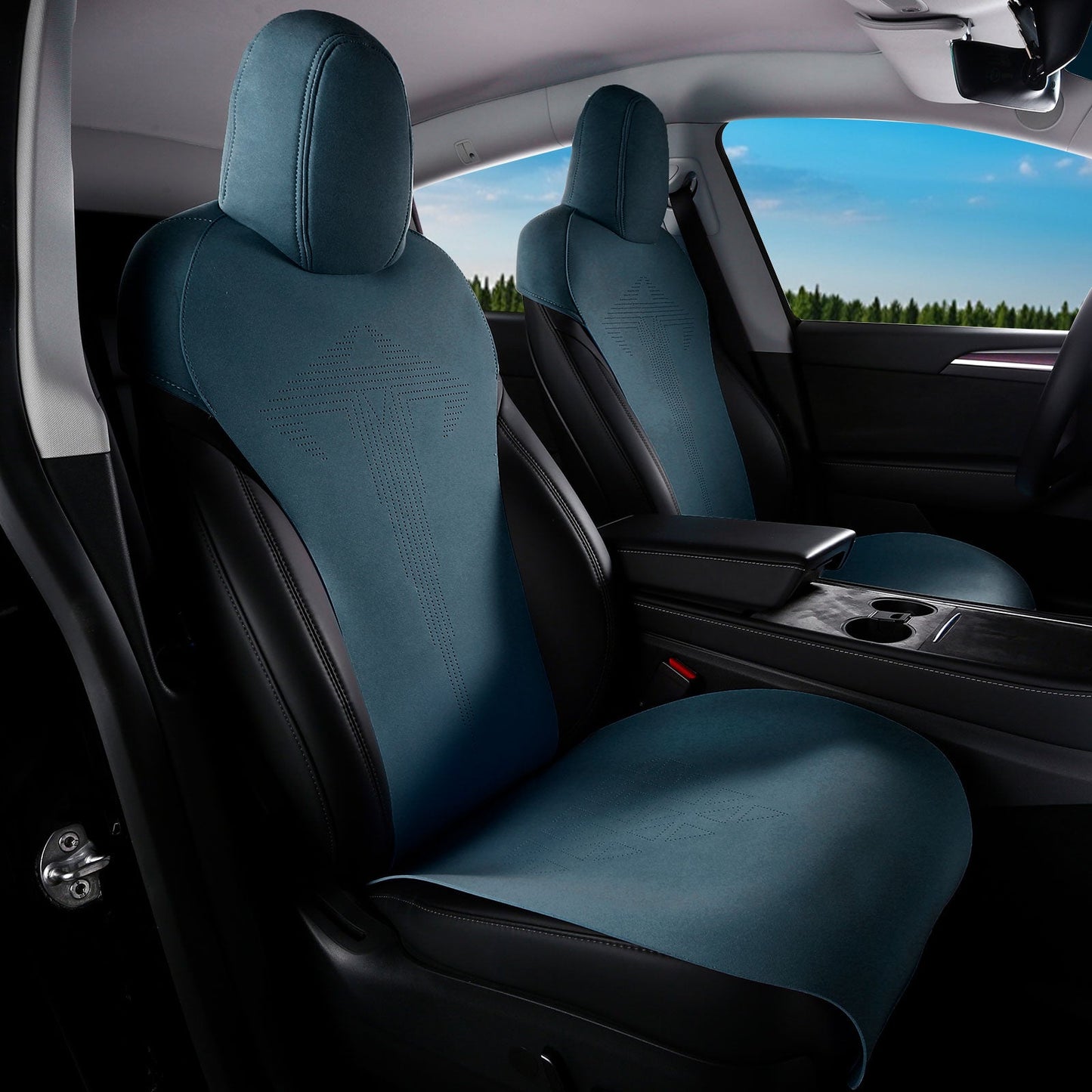 2020-2024 Tesla Model Y Seat Covers Cushions V1 Suede Leather