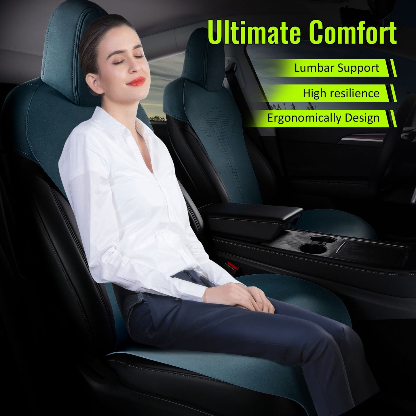 2020-2024 Tesla Model Y Seat Covers Cushions V1 Suede Leather