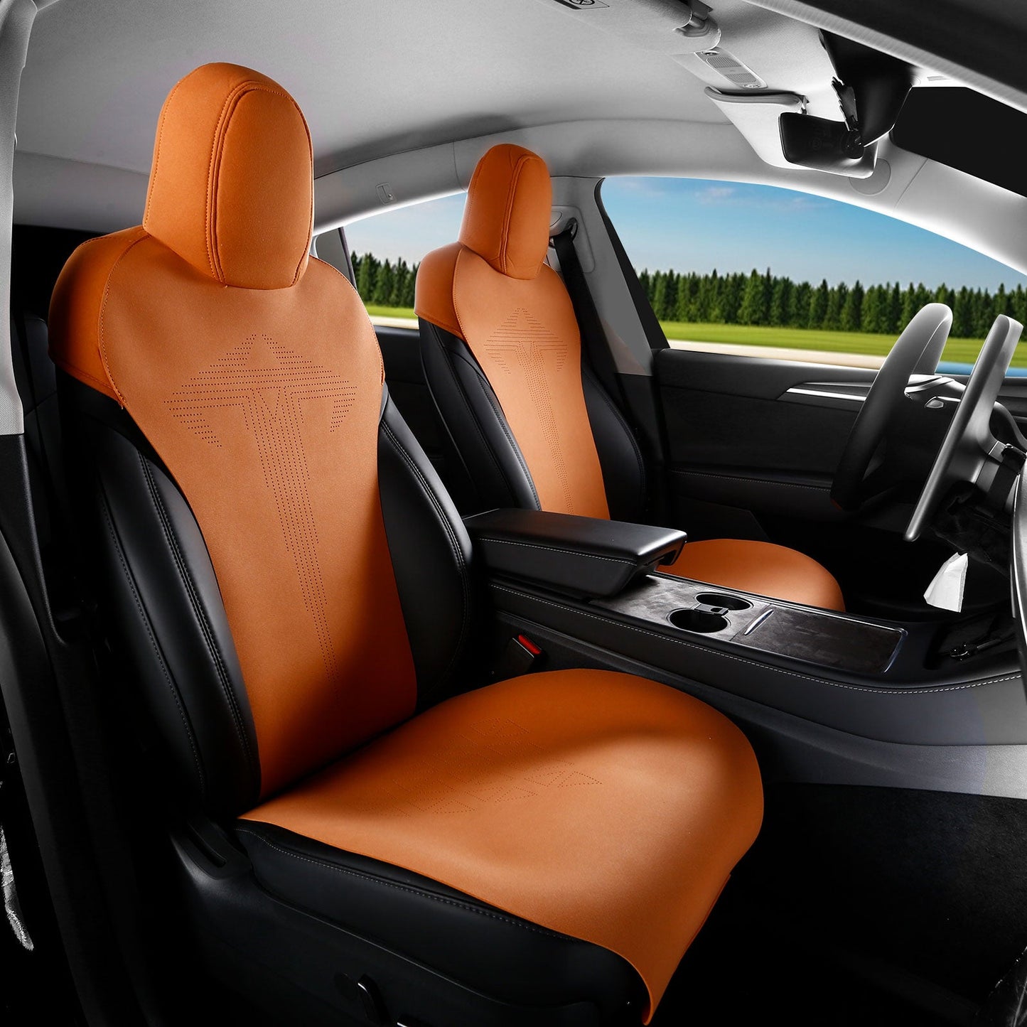 2020-2024 Tesla Model Y Seat Covers Cushions V1 Suede Leather