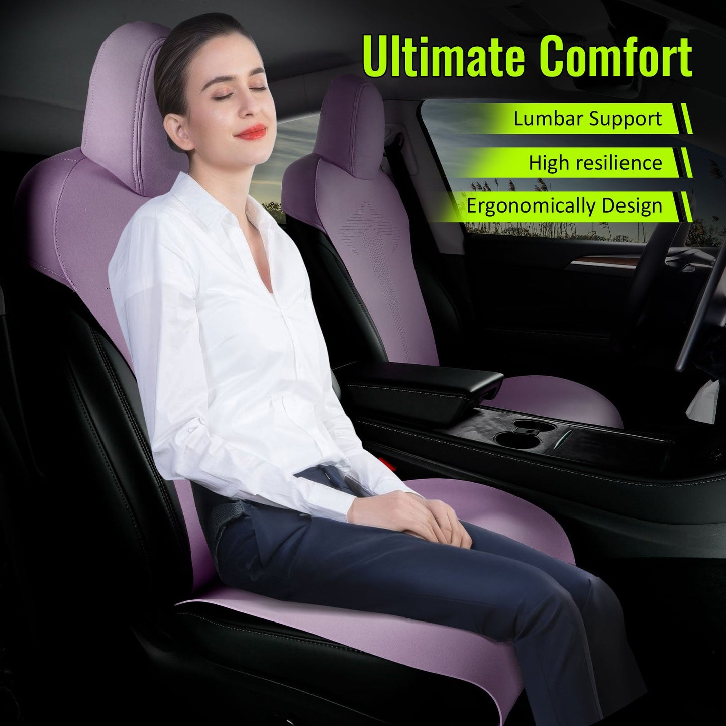 2020-2024 Tesla Model Y Seat Covers Cushions V1 Suede Leather
