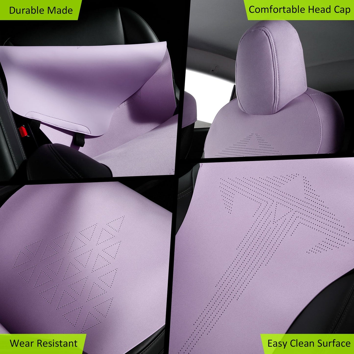 2020-2024 Tesla Model Y Seat Covers Cushions V1 Suede Leather