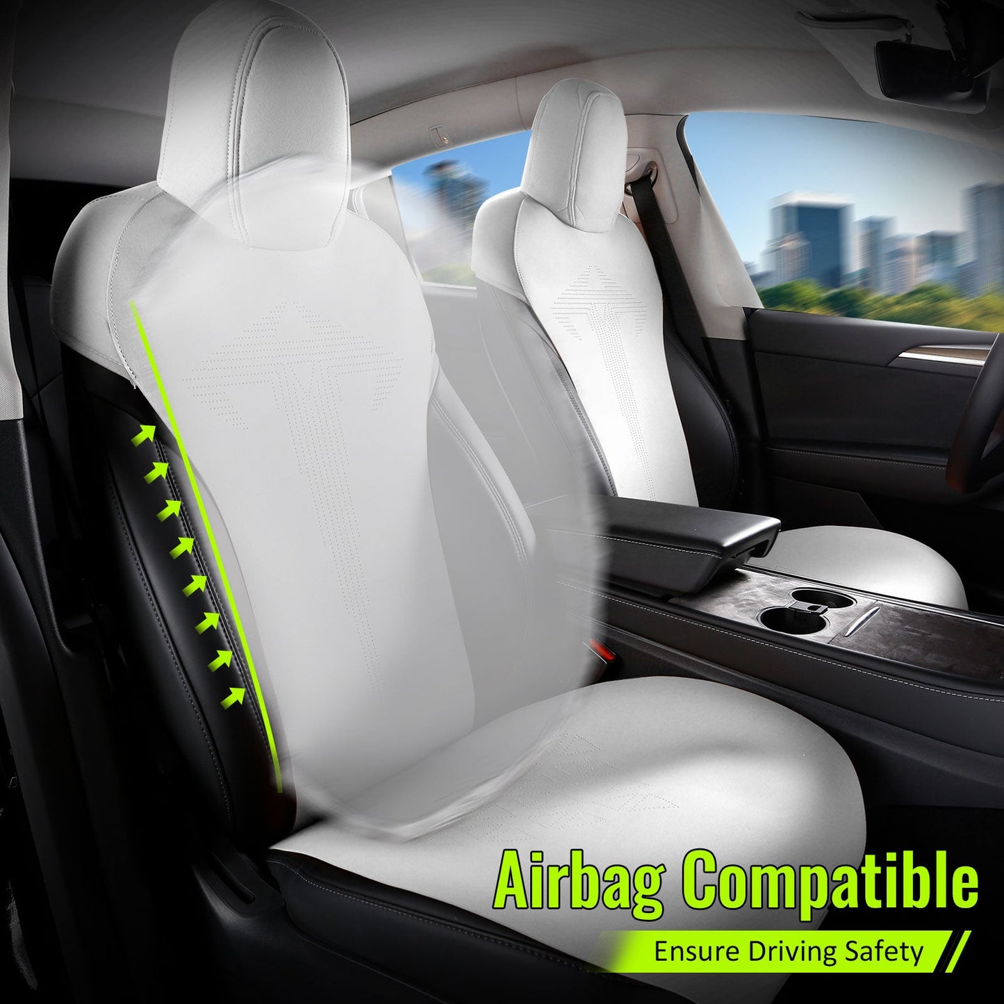 2020-2024 Tesla Model Y Seat Covers Cushions V1 Suede Leather