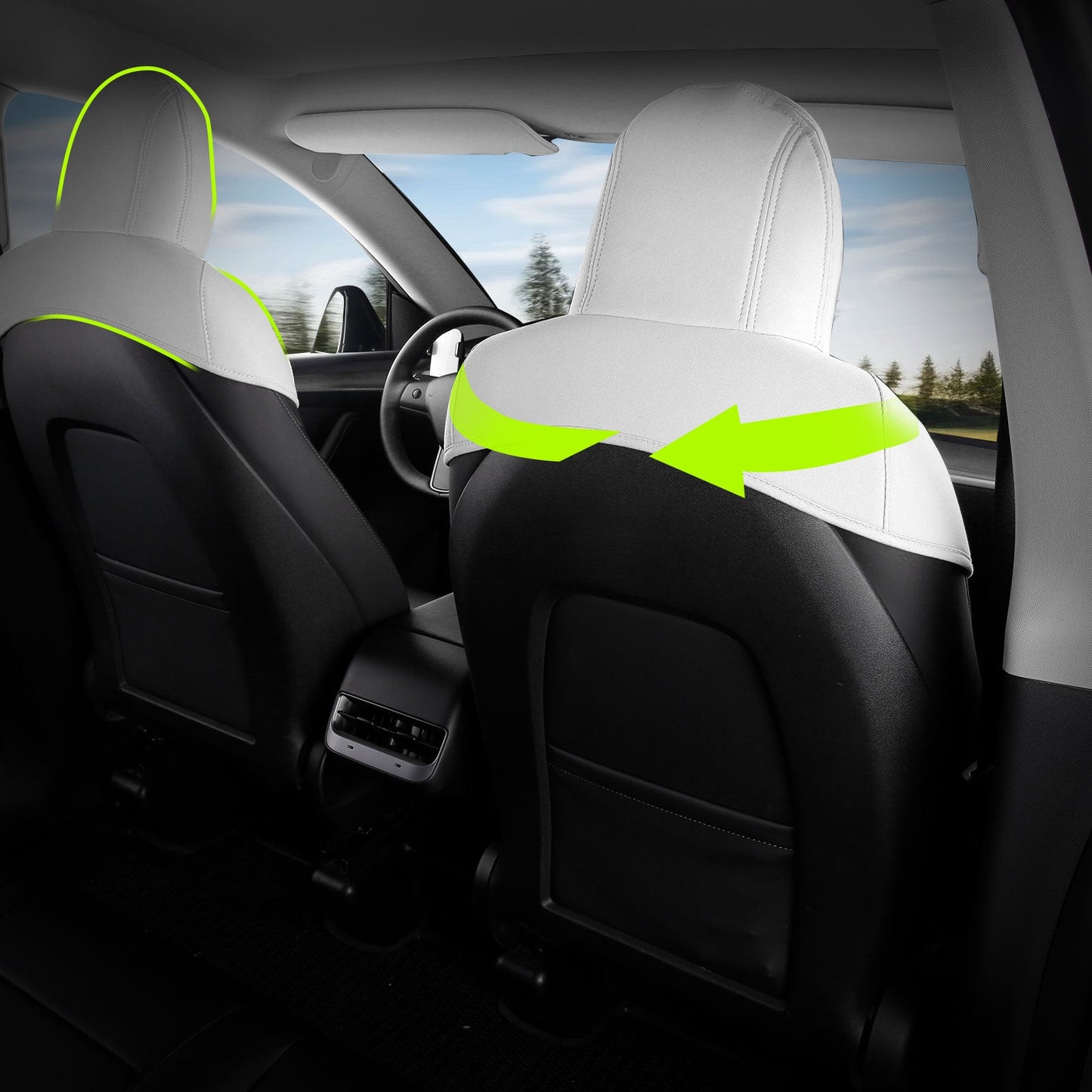 2020-2024 Tesla Model Y Seat Covers Cushions V1 Suede Leather
