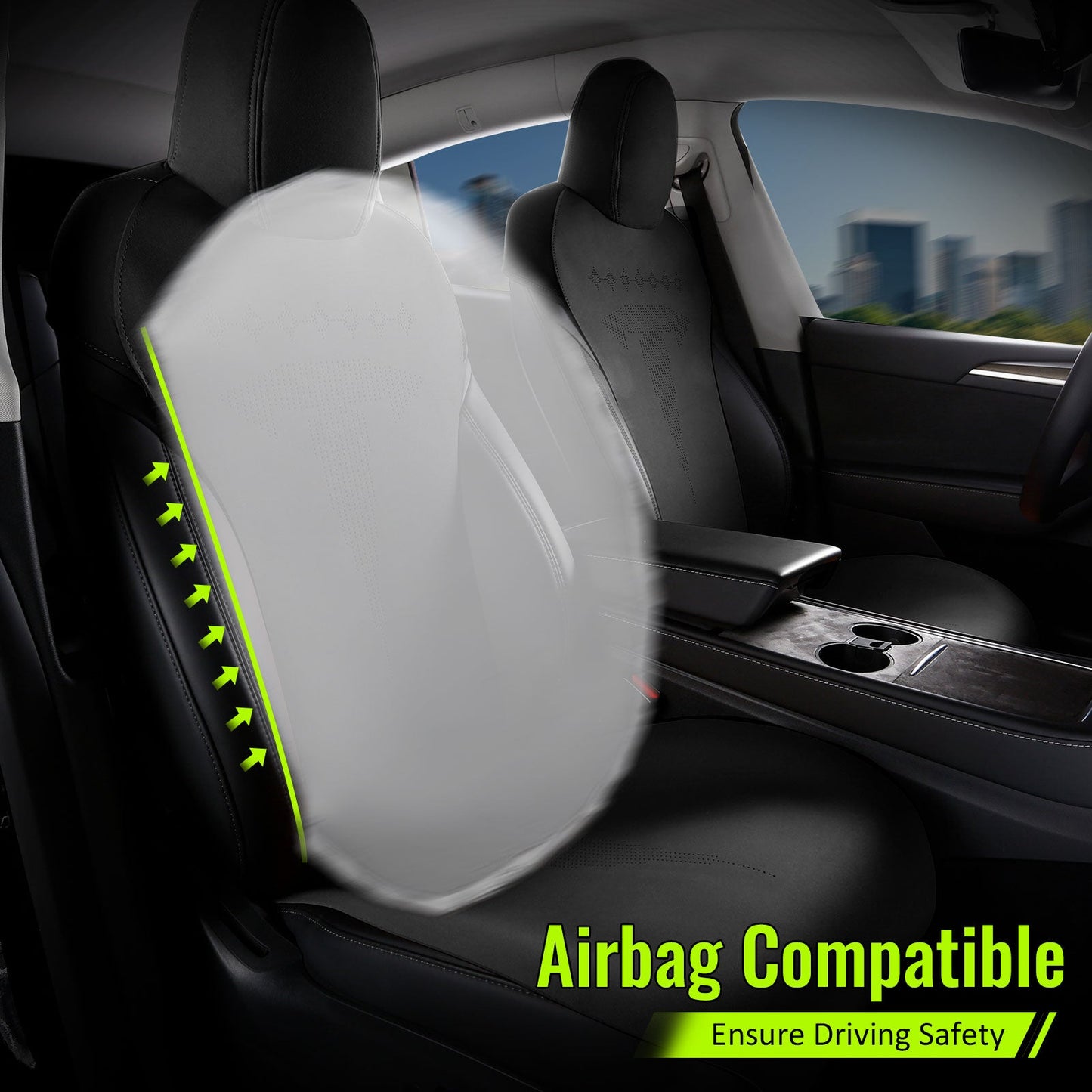 2020-2024 Tesla Model Y Seat Covers Cushions V2 Suede Leather