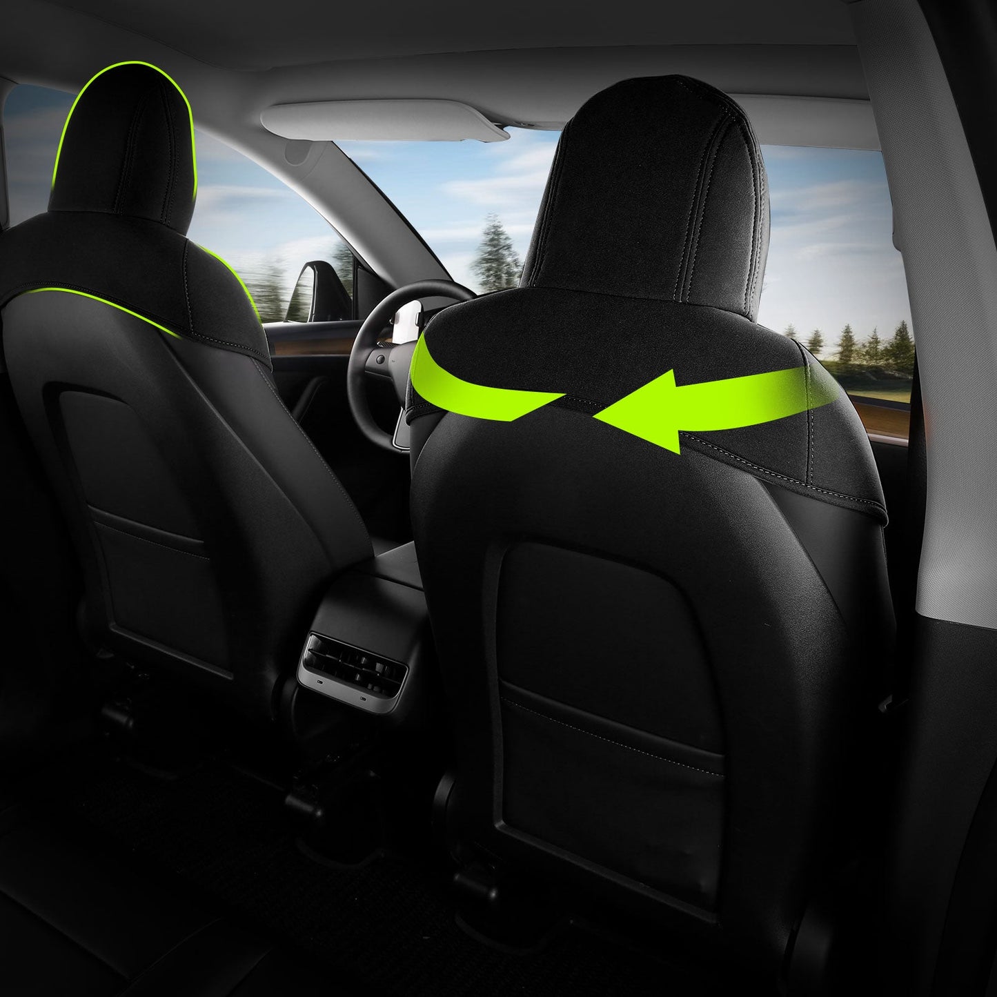 2020-2024 Tesla Model Y Seat Covers Cushions V2 Suede Leather